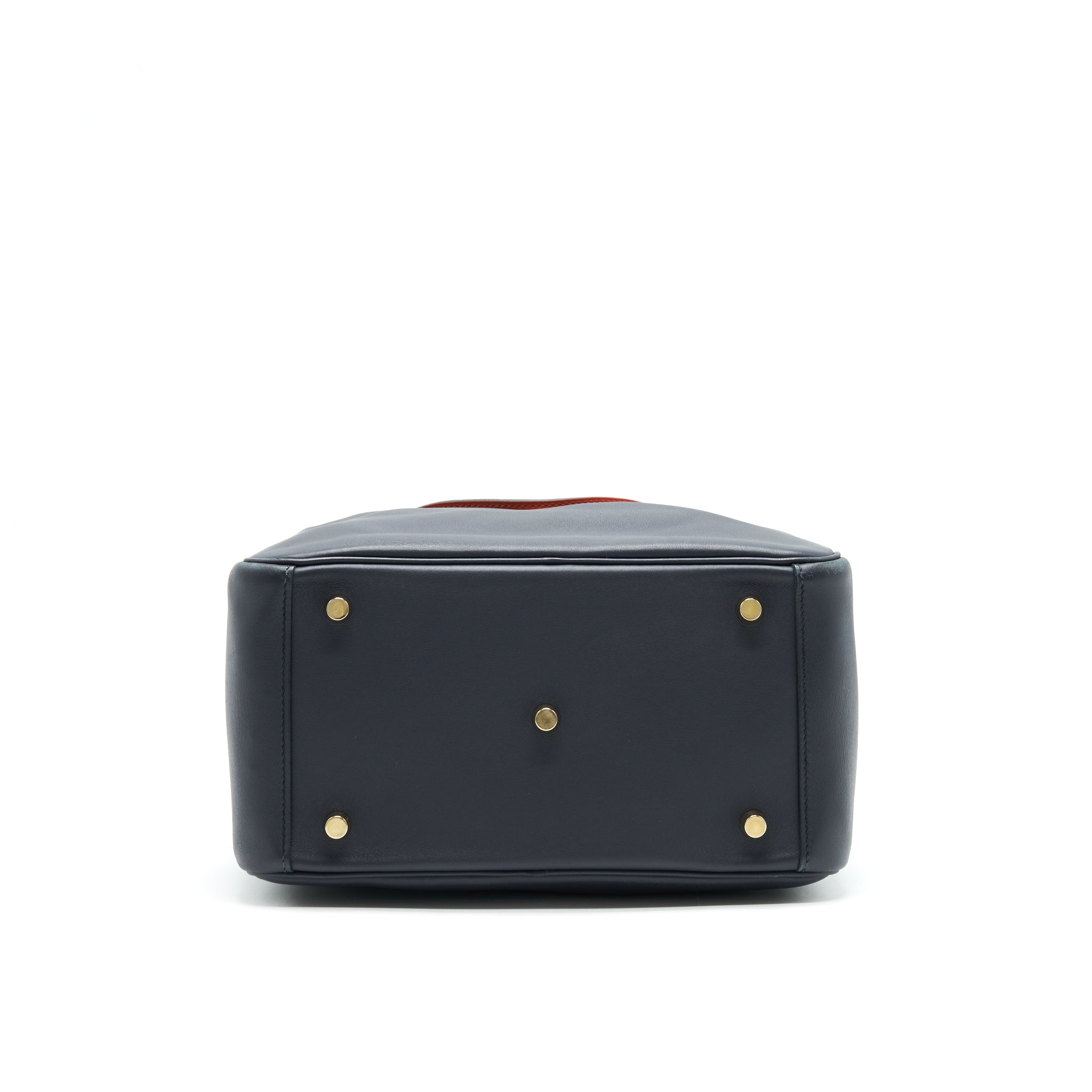 HERMES LINDY 26 SWIFT NAVY AND ORANGE GHW