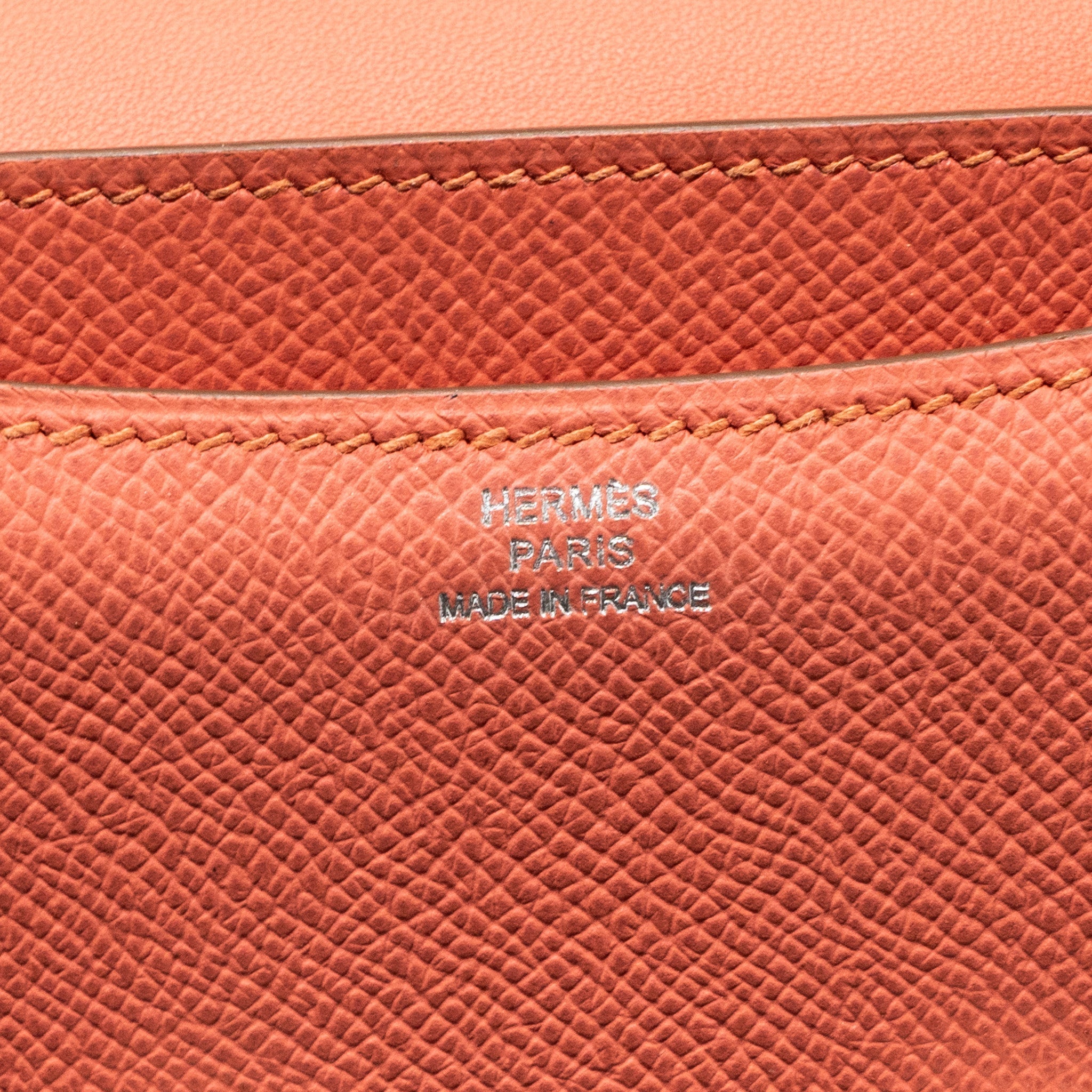 HERMES MINI CONSTANCE EPSOM CREVETTE PINK SHW