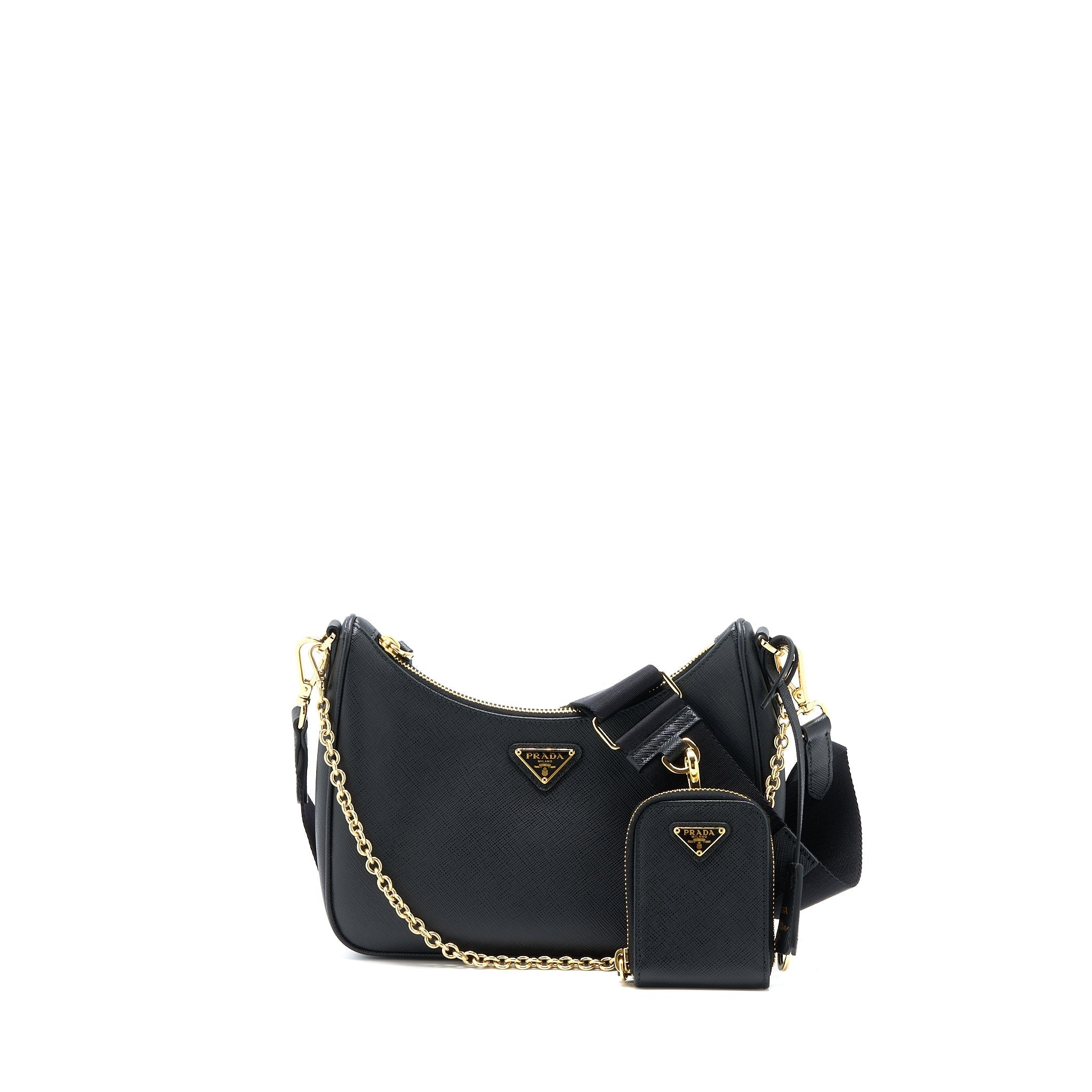 PRADA RE-EDITION 2005 SAFFIANO BLACK GHW