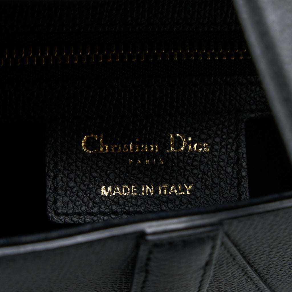 DIOR MEDIUM SADDLE BAG CALFSKIN BLACK GHW