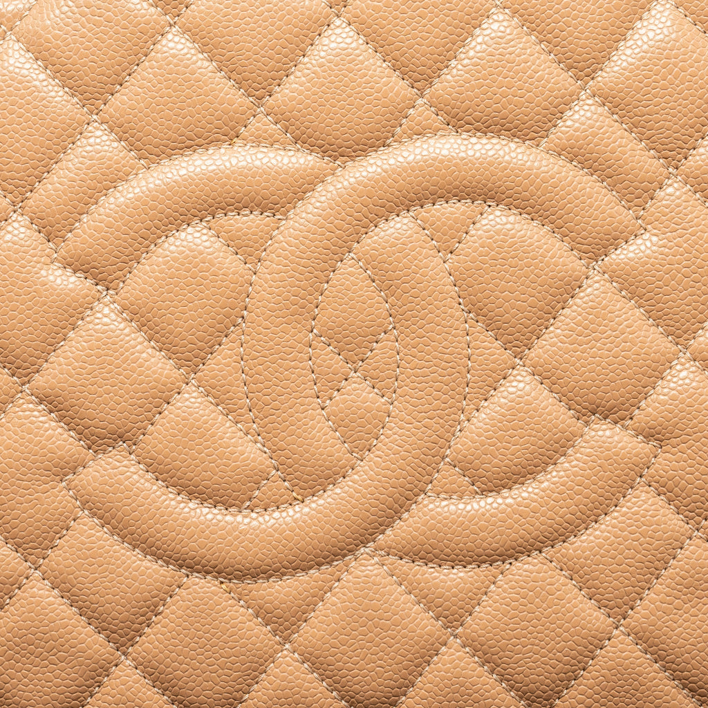 CHANEL XL GRAND SHOPPING TOTE BAG CAVIAR DARK BEIGE SHW