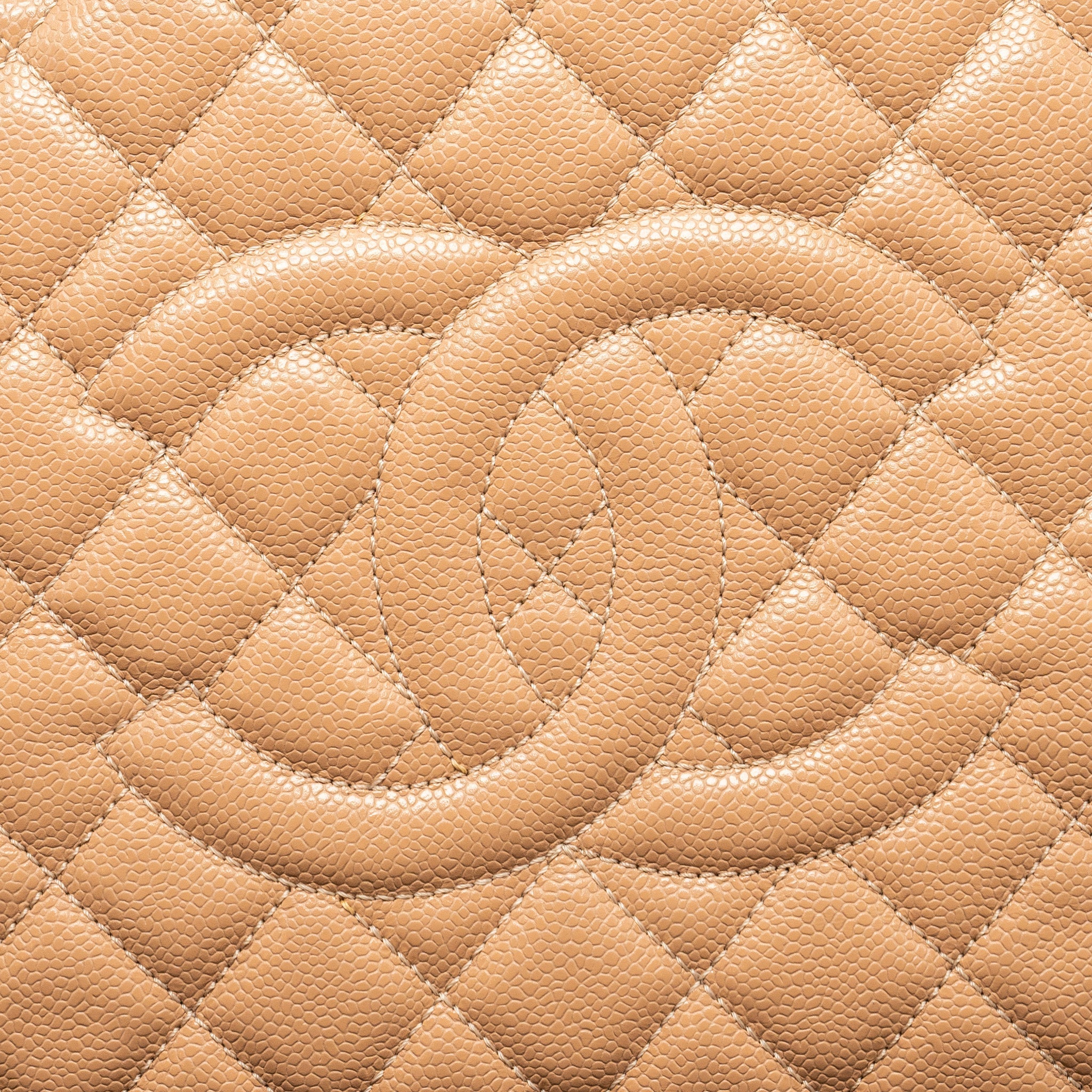 CHANEL XL GRAND SHOPPING TOTE BAG CAVIAR DARK BEIGE SHW