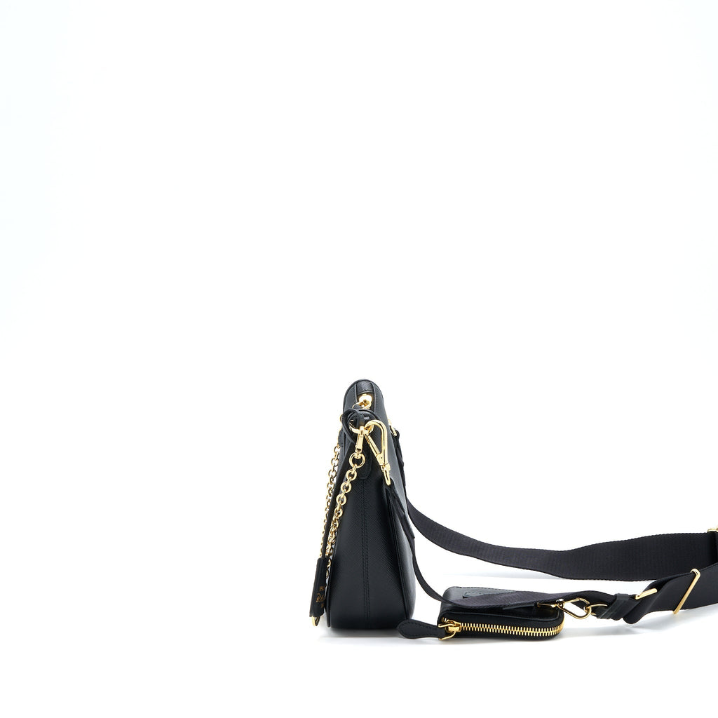 PRADA RE-EDITION 2005 SAFFIANO BLACK GHW