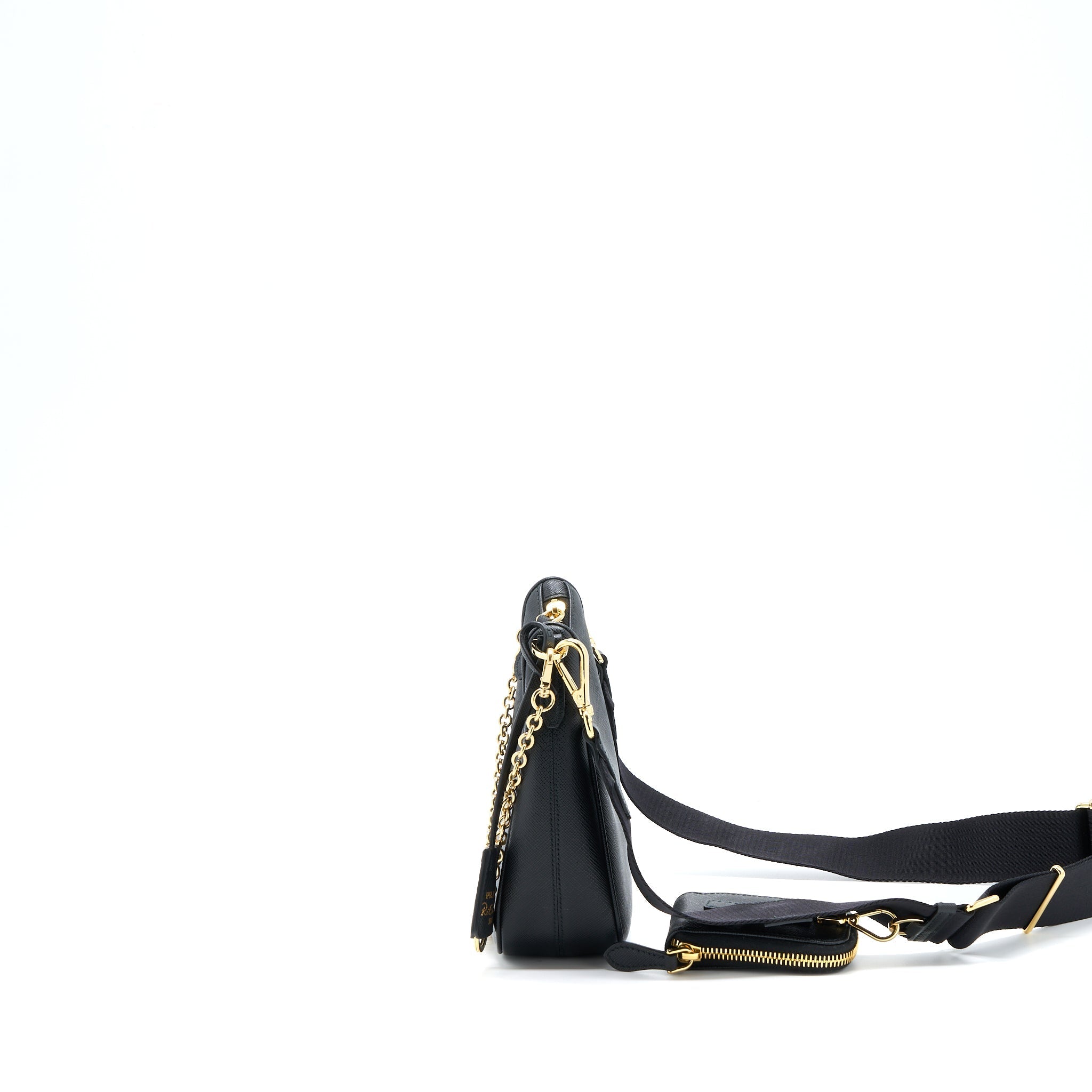 PRADA RE-EDITION 2005 SAFFIANO BLACK GHW