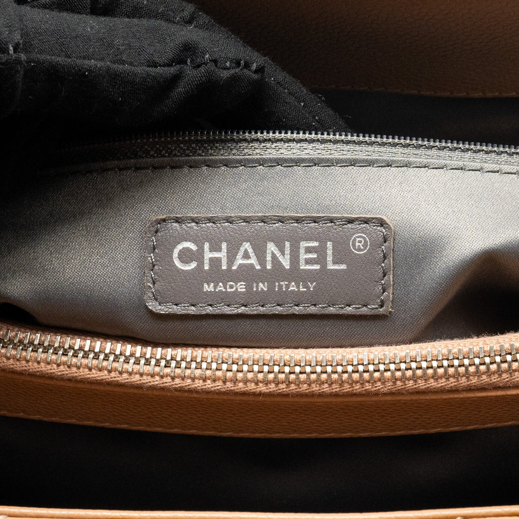 CHANEL XL GRAND SHOPPING TOTE BAG CAVIAR DARK BEIGE SHW