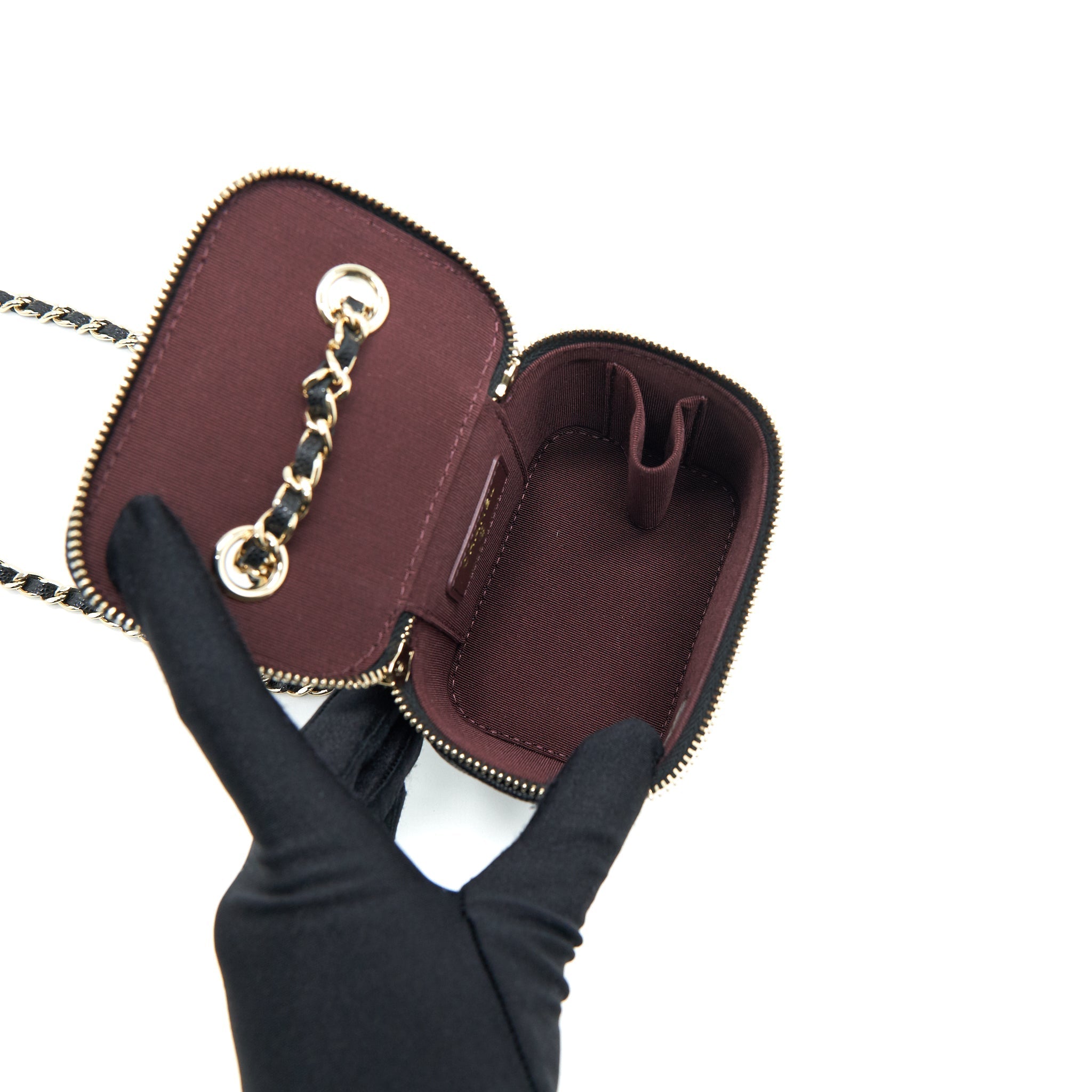 CHANEL MINI VANIFY CHAIN CAVIAR BLACK LGHW
