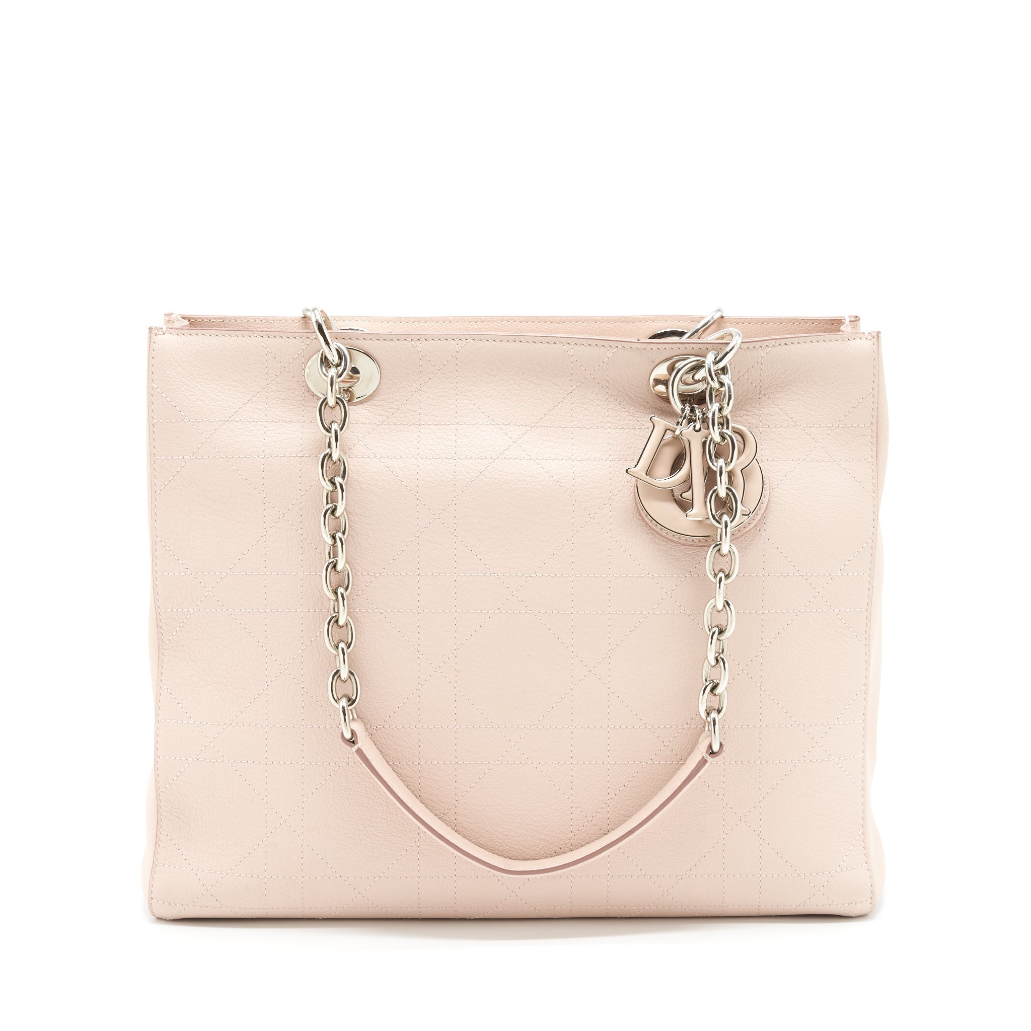 DIOR LADY DIOR TOTE BAG CALFSKIN LIGHT BEIGE SHW