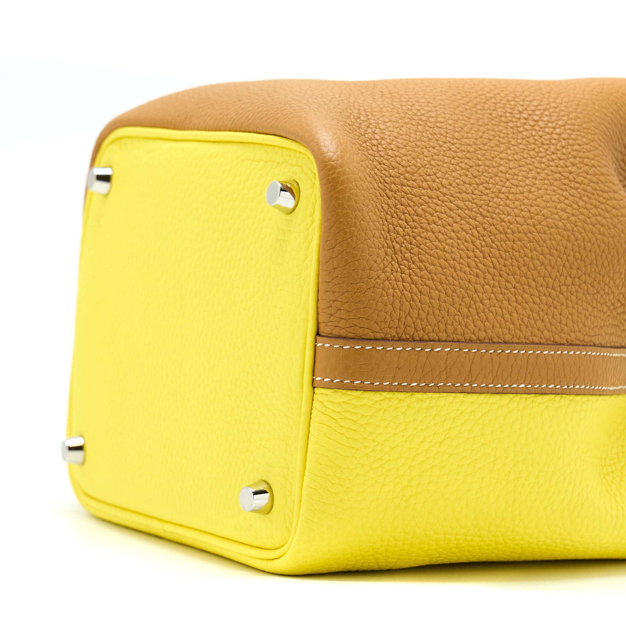 HERMES PICOTIN 18 CLEMENCE LIME/SESAME SHW