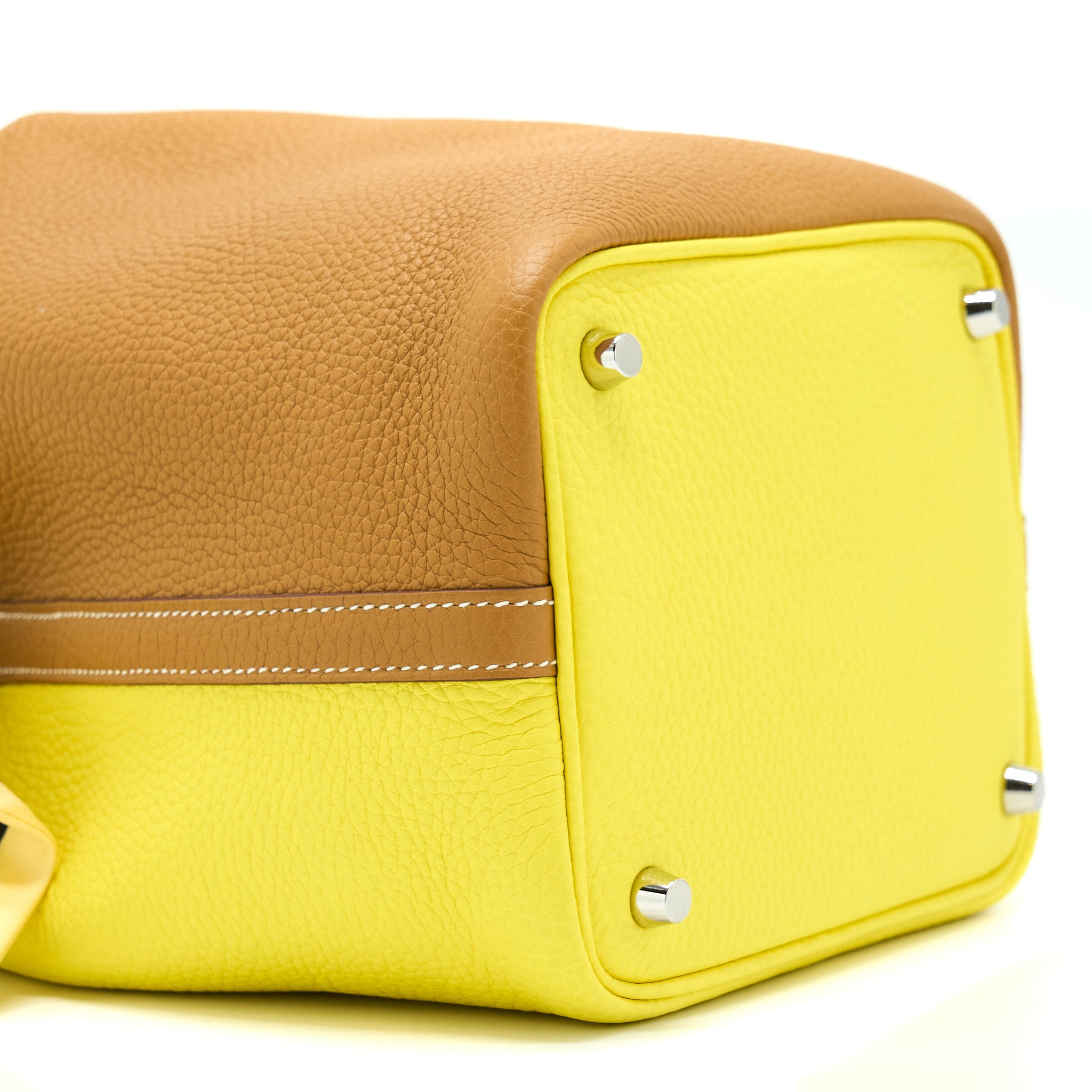 HERMES PICOTIN 18 CLEMENCE LIME/SESAME SHW