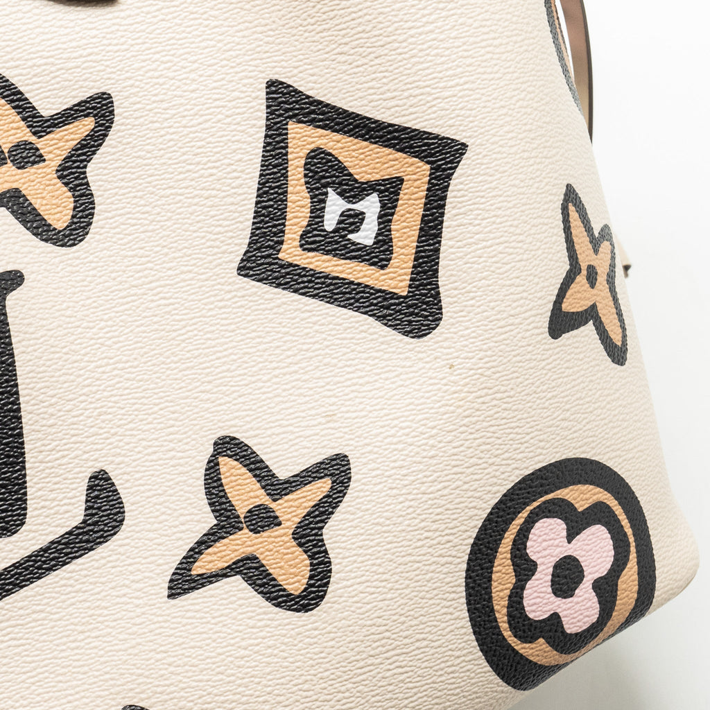 LOUIS VUITTON NEVERFULL MM WILD AT HEART EMPREINTE CREAM GHW