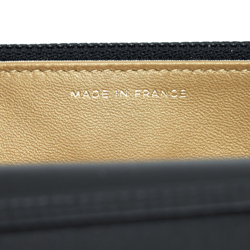 CHANEL 22C PEARL CRUSH WALLET ON CHAIN BLACK GHW (MICROCHIP)