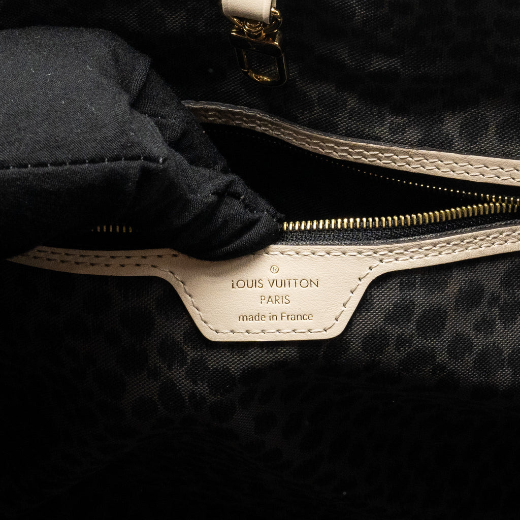 LOUIS VUITTON NEVERFULL MM WILD AT HEART EMPREINTE CREAM GHW
