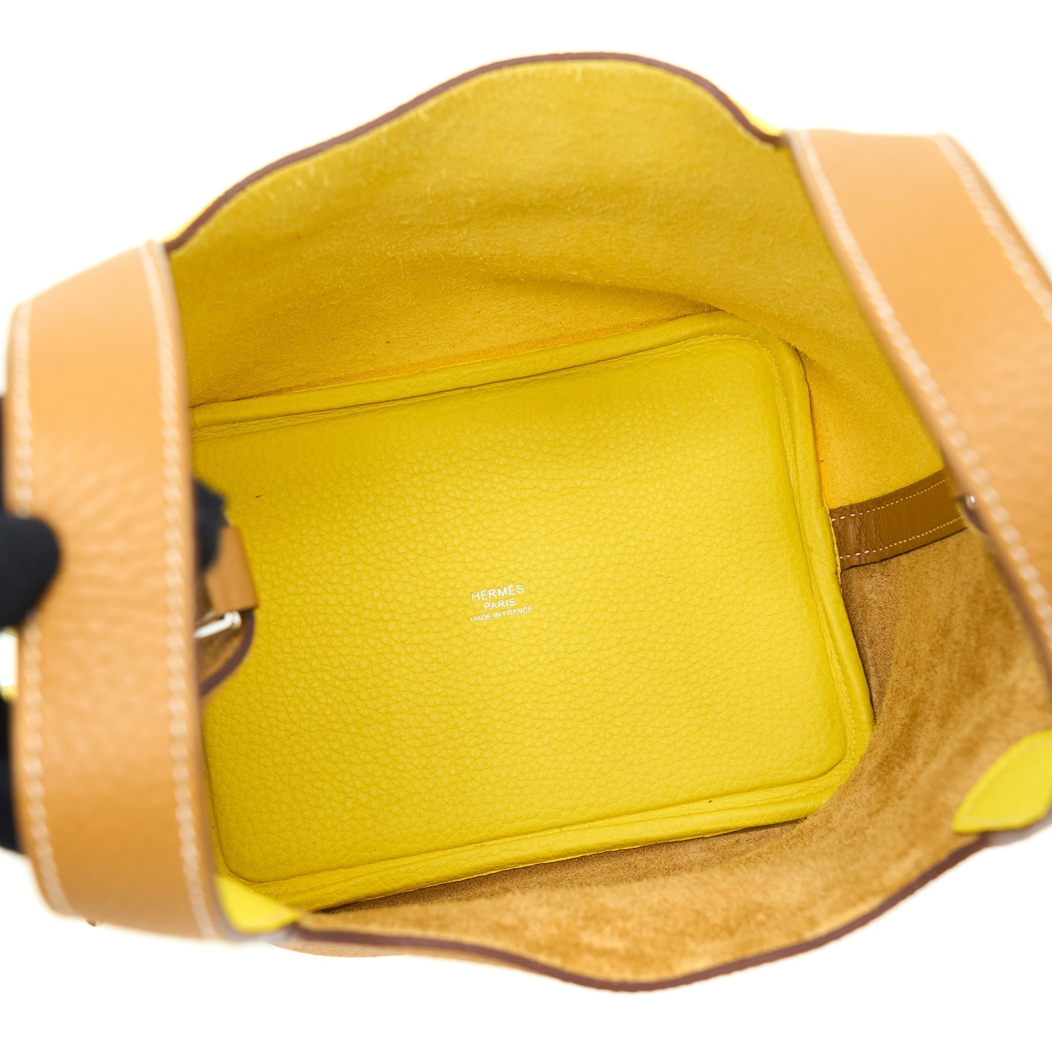 HERMES PICOTIN 18 CLEMENCE LIME/SESAME SHW