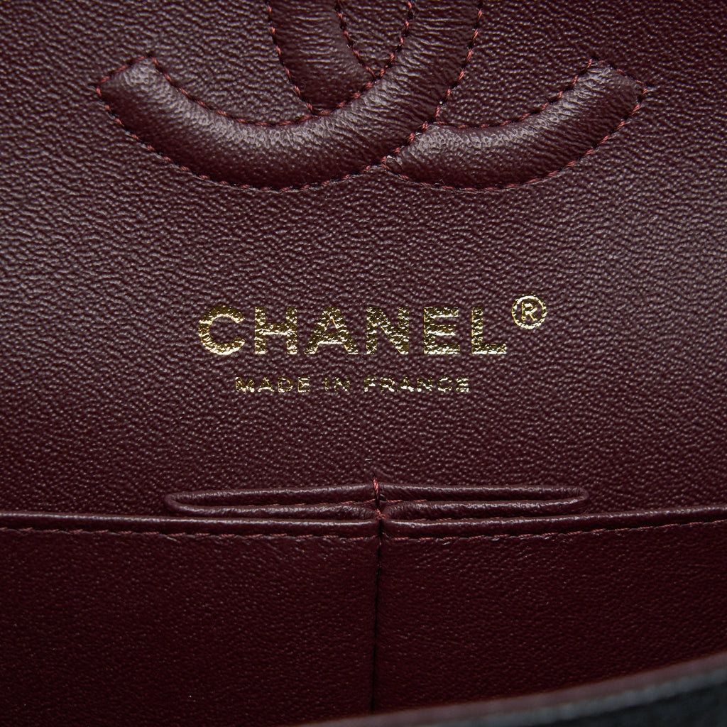 CHANEL SMALL CLASSIC DOUBLE FLAP CAVIAR BLACK GHW (MICROCHIP)