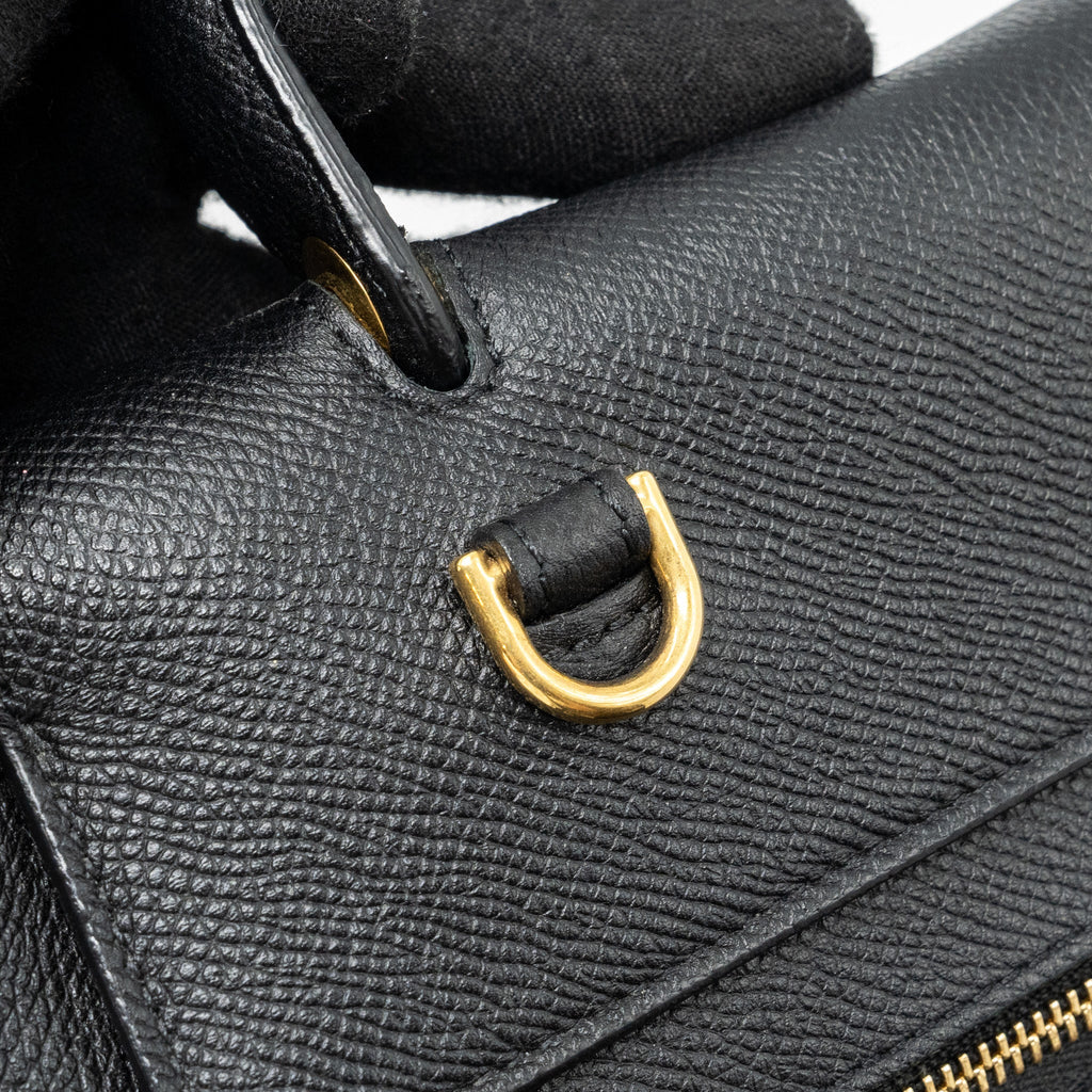 CELINE MINI BELT BAG GRAINED CALFSKIN BLACK GHW