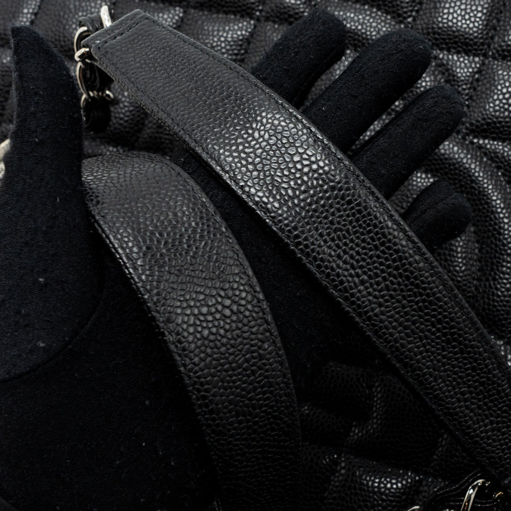 CHANEL GRAND SHOPPING TOTE CAVIAR BLACK SHW