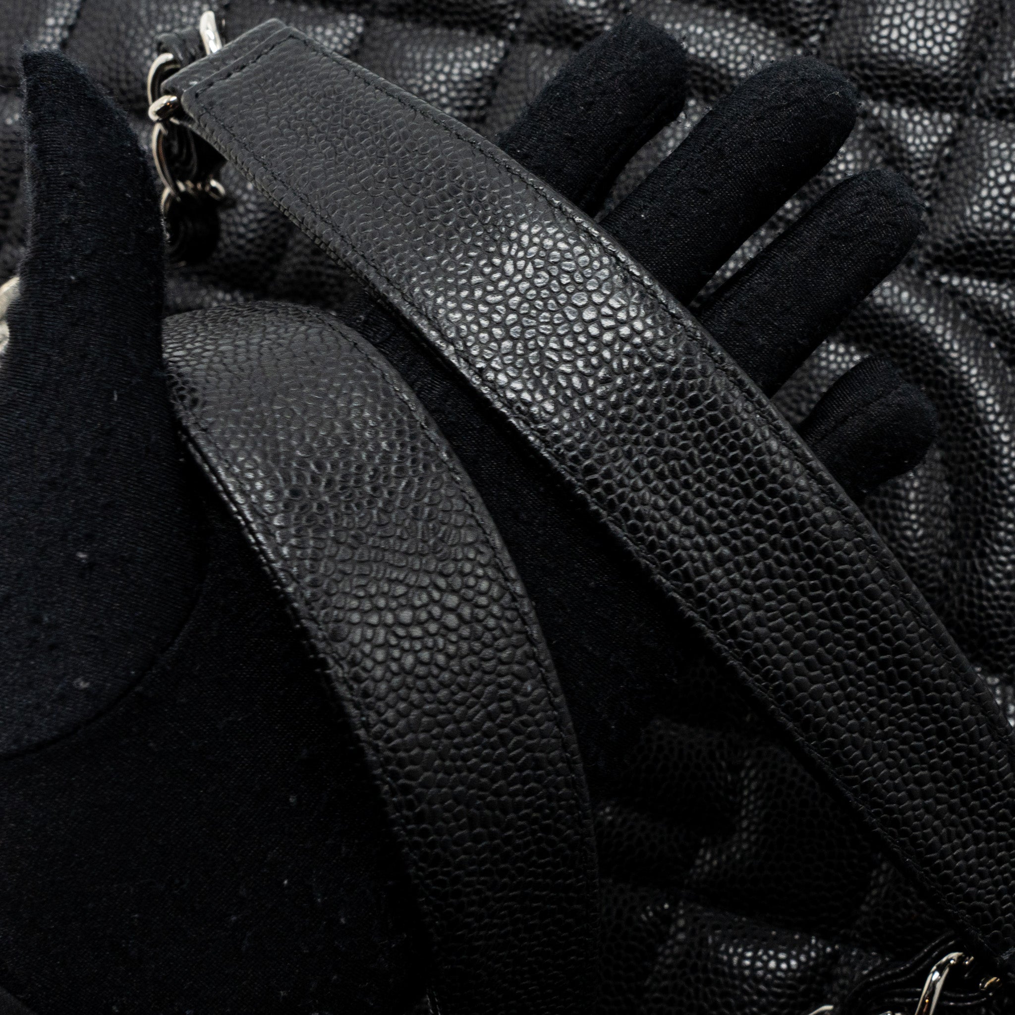 CHANEL GRAND SHOPPING TOTE CAVIAR BLACK SHW
