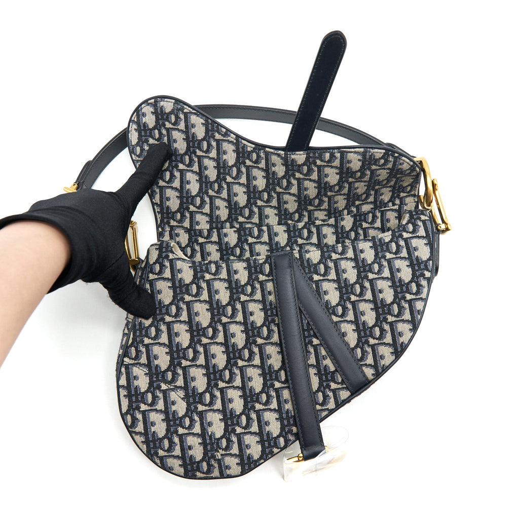 DIOR MEDIUM SADDLE BAG OBLIQUE GHW