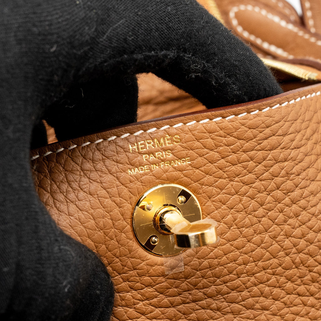 HERMES MINI LINDY II CLEMENCE GOLD GHW