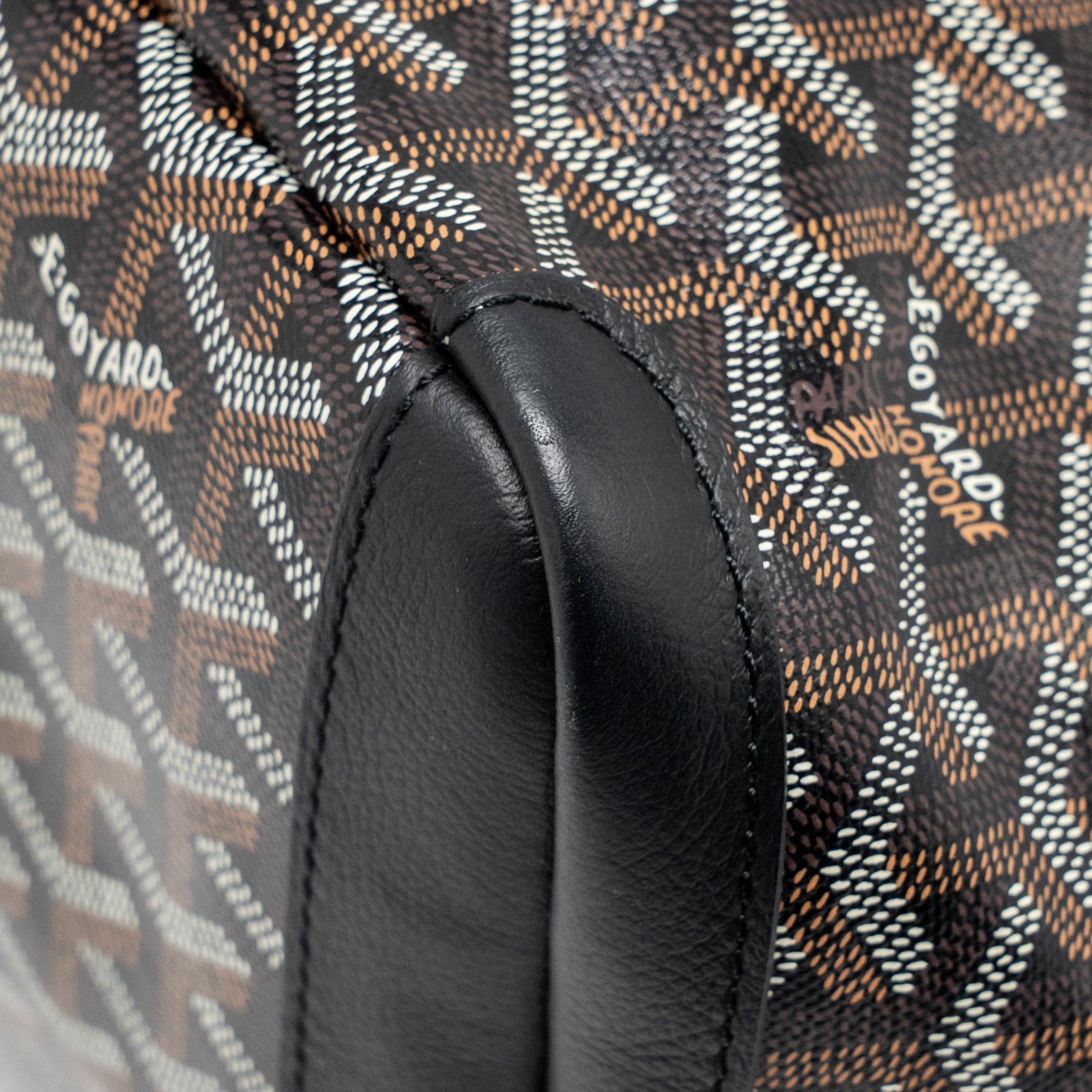 GOYARD ARTOIS MM TOTE BAG GOYARDINE CANVAS/CALFSKIN BLACK SHW