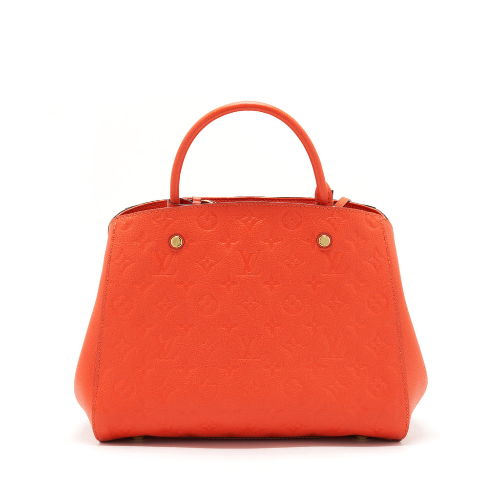 LOUIS VUITTON MONTAIGNE MM ORANGE MONOGRAM EMPREINTE YEAR 2015