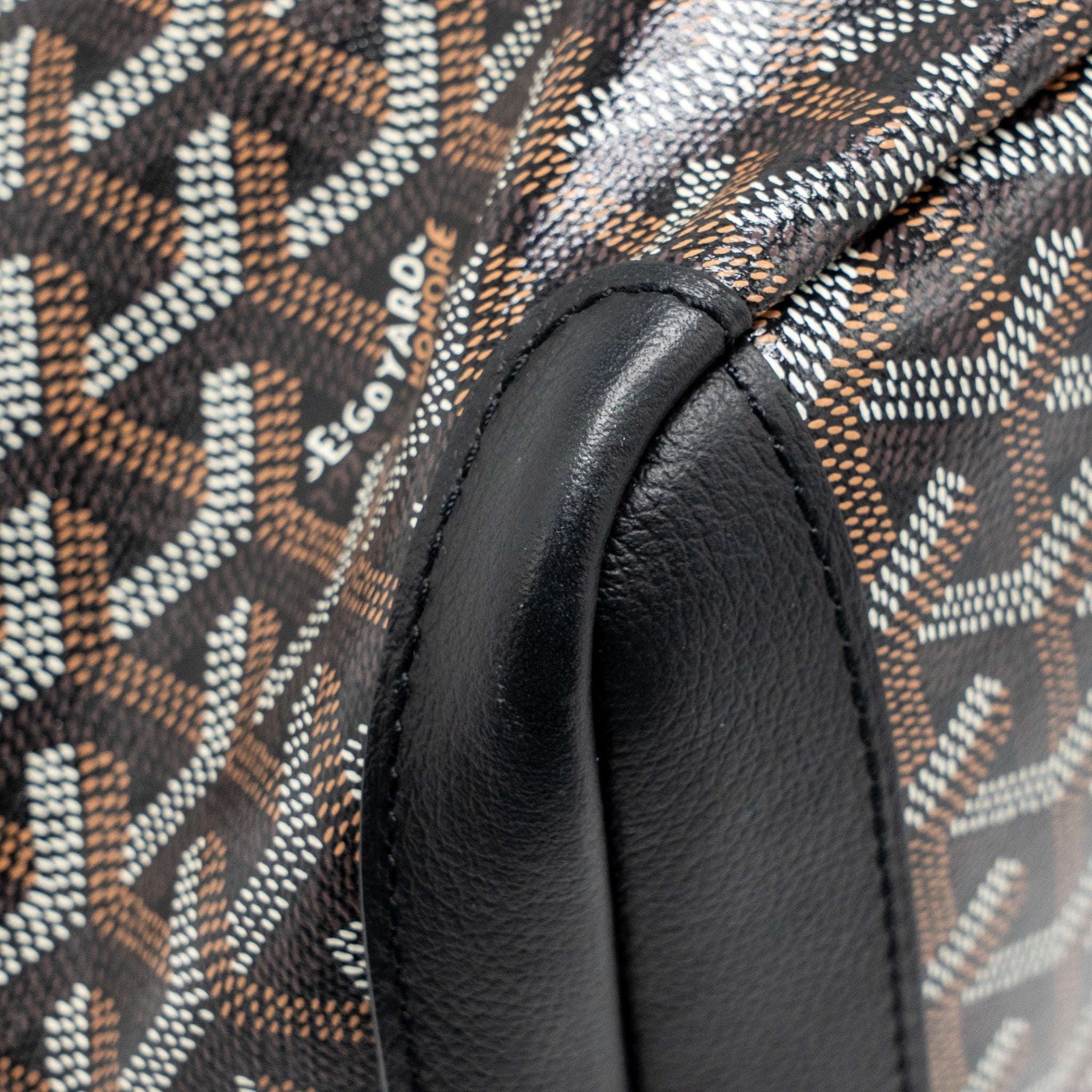 GOYARD ARTOIS MM TOTE BAG GOYARDINE CANVAS/CALFSKIN BLACK SHW