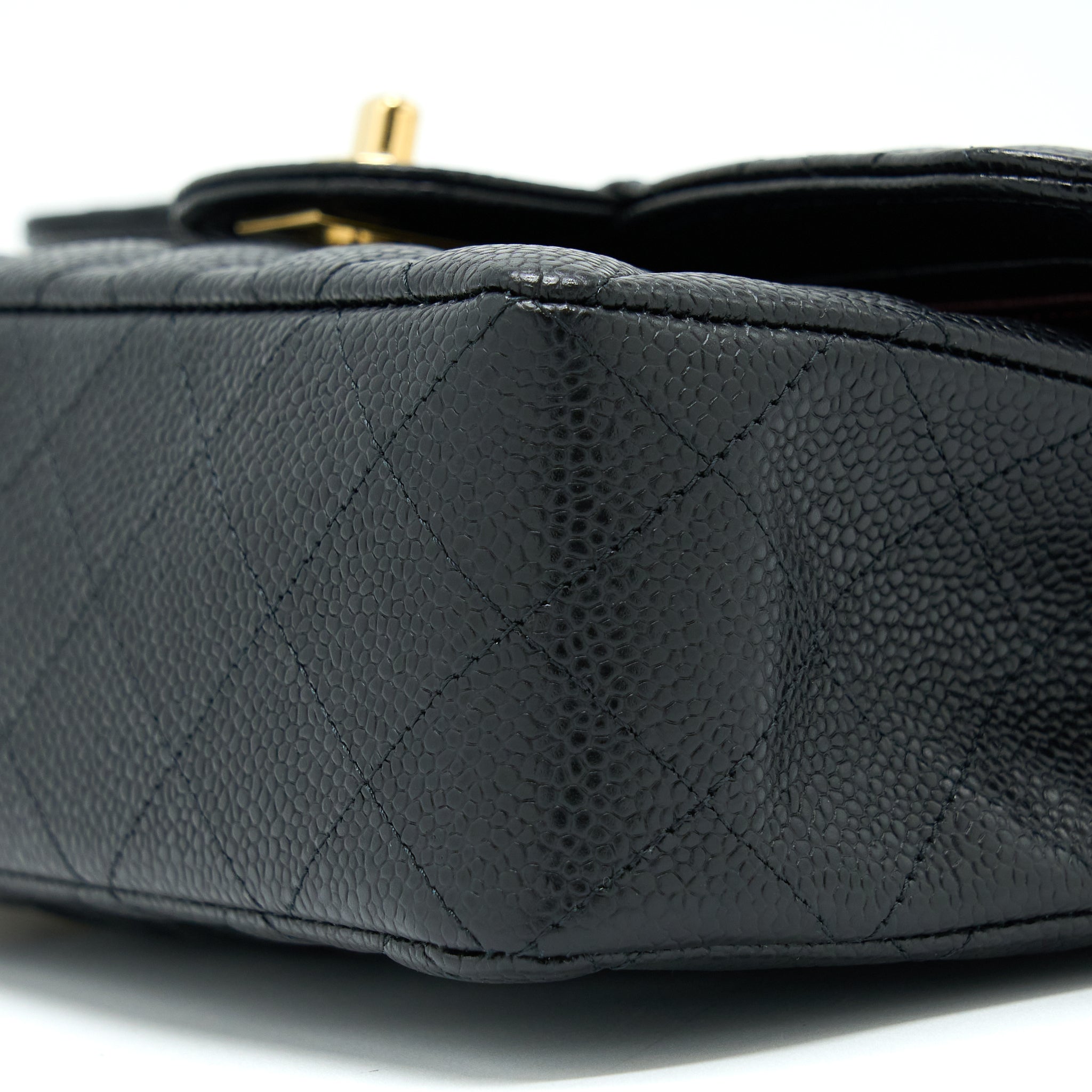 CHANEL SMALL CLASSIC DOUBLE FLAP BAG CAVIAR BLACK GHW