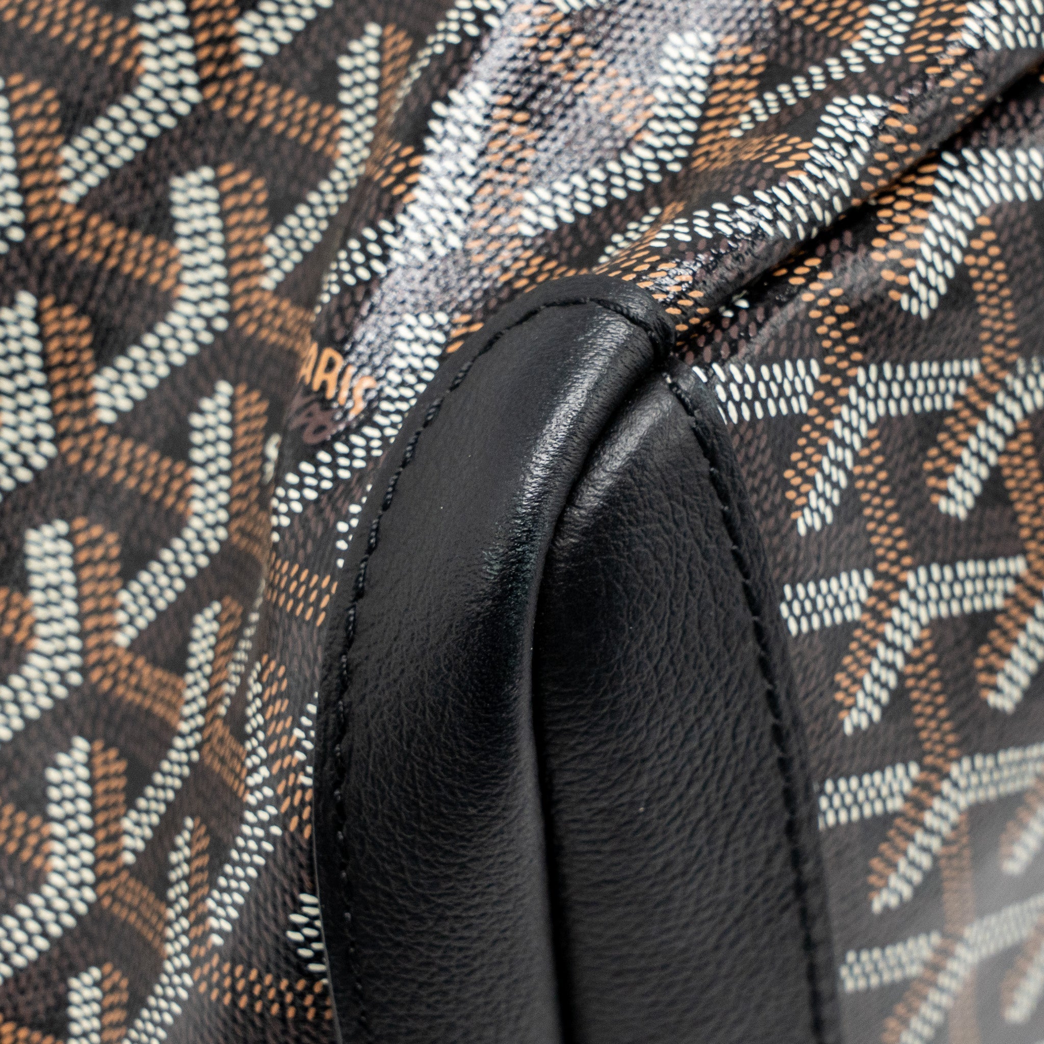 GOYARD ARTOIS MM TOTE BAG GOYARDINE CANVAS/CALFSKIN BLACK SHW