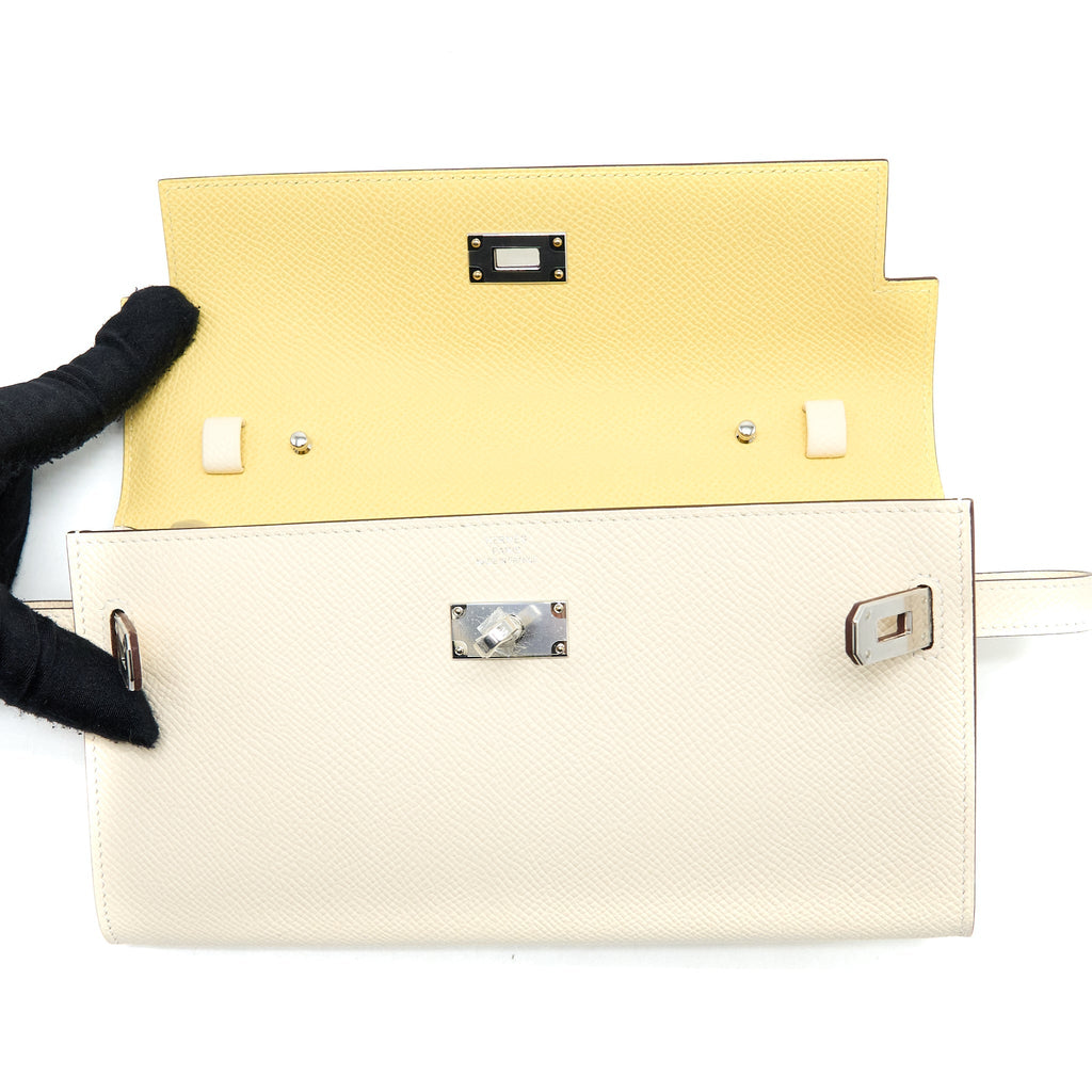 HERMES KELLY TO GO EPSOM NATA/JAUNE POUSSIN SHW