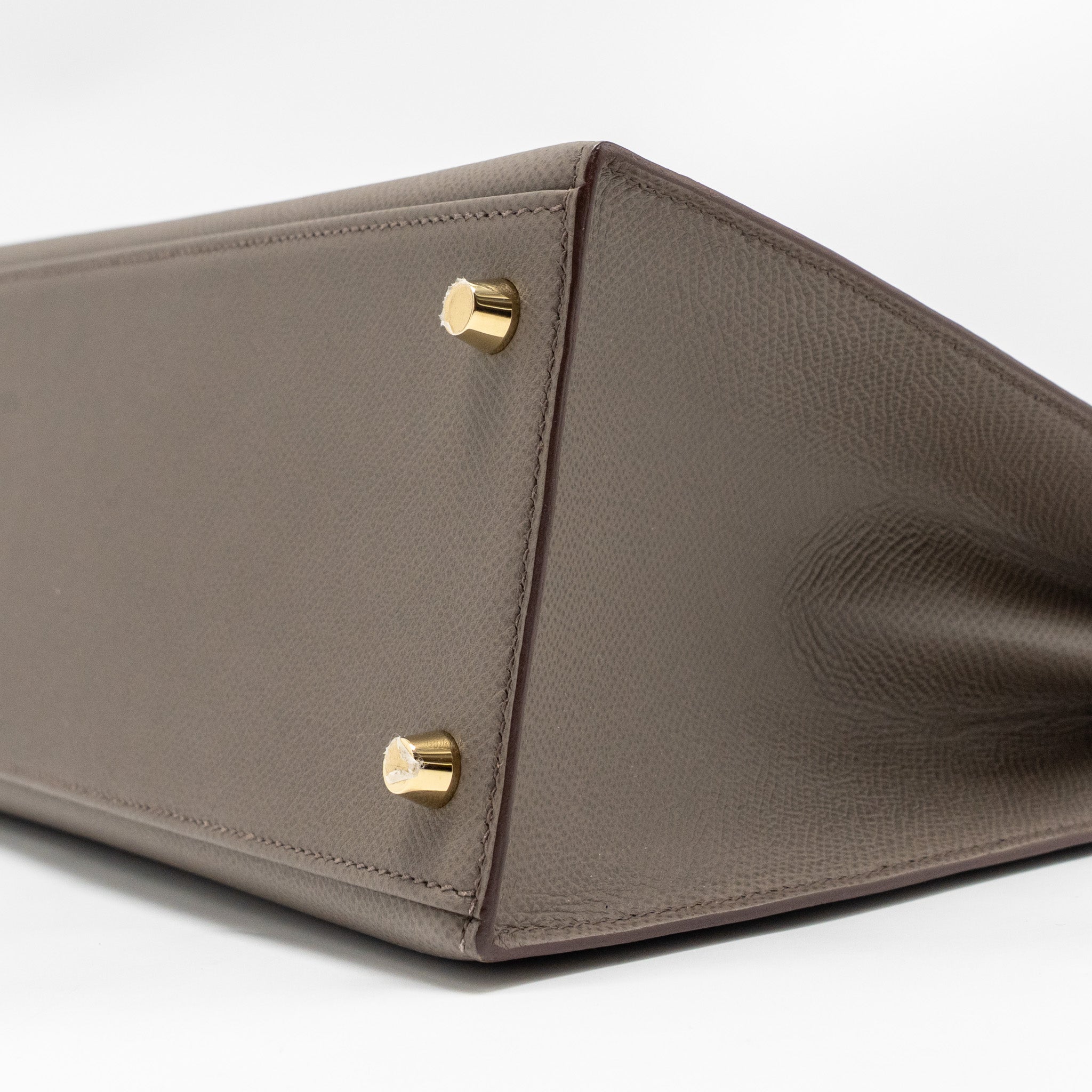 HERMES KELLY 28 EPSOM GRIS ETAIN GHW
