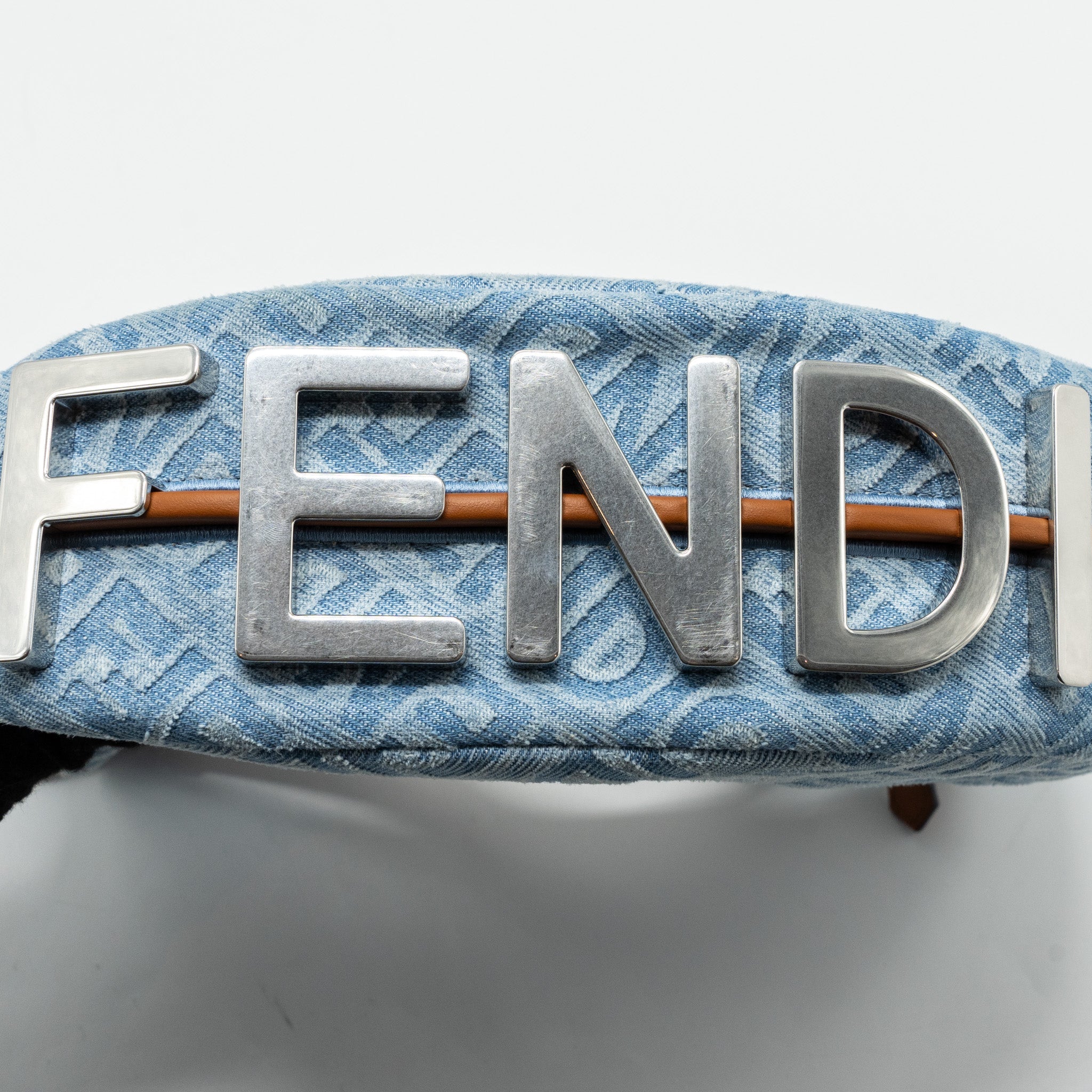 FENDI FENDIGRAPHY SMALL DENIM LIGHT BLUE SHW