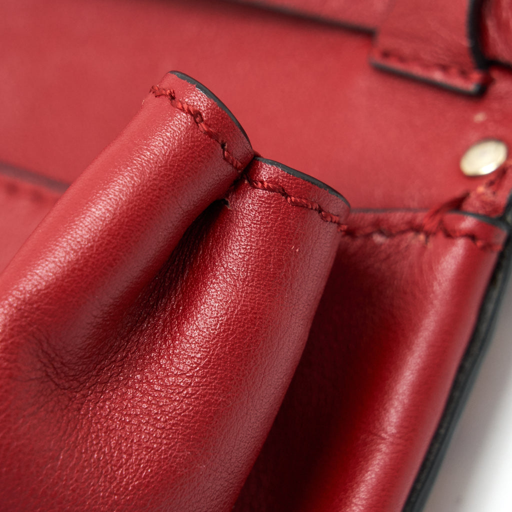 VALENTINO ROCKSTUD MINI FLAP BAG RED