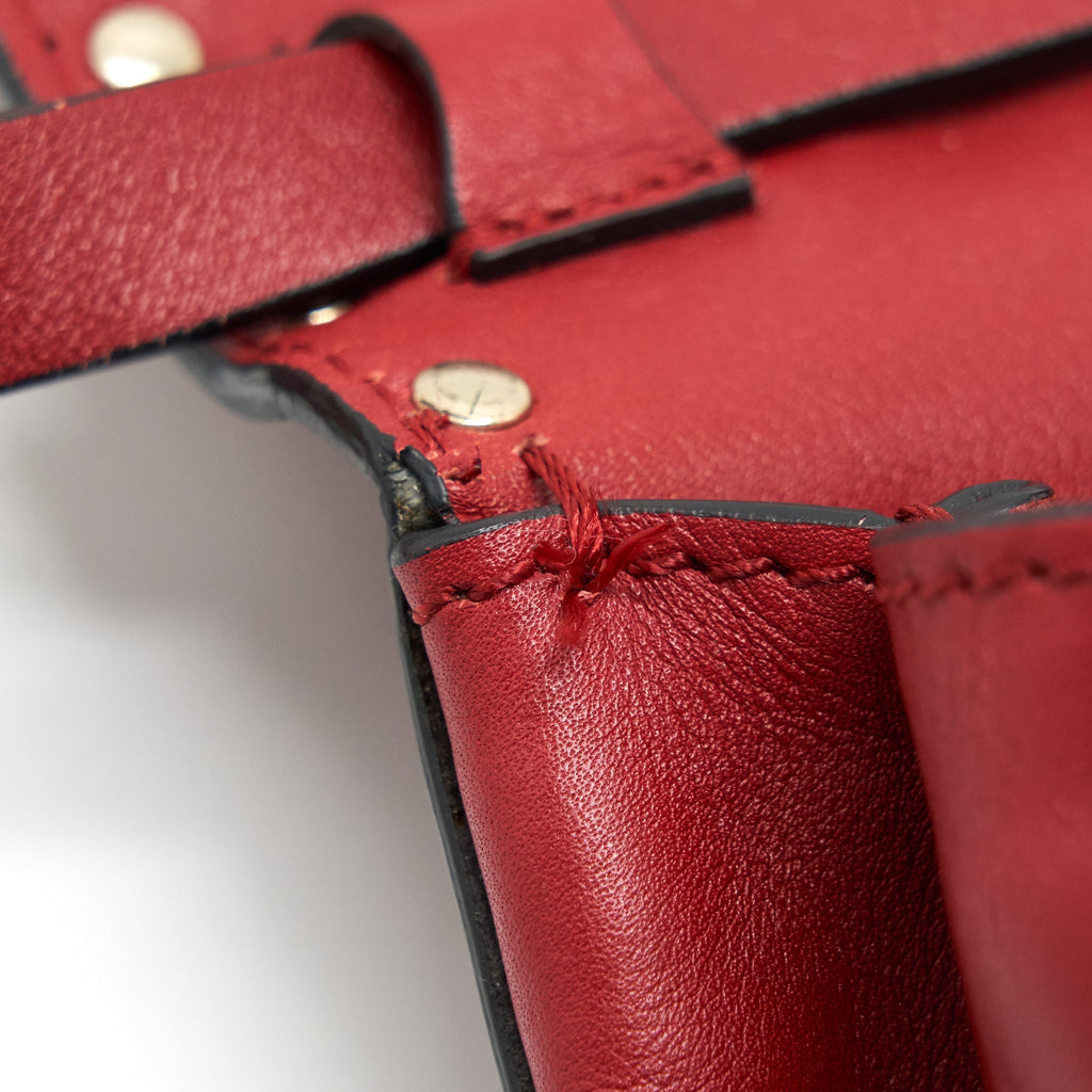 VALENTINO ROCKSTUD MINI FLAP BAG RED