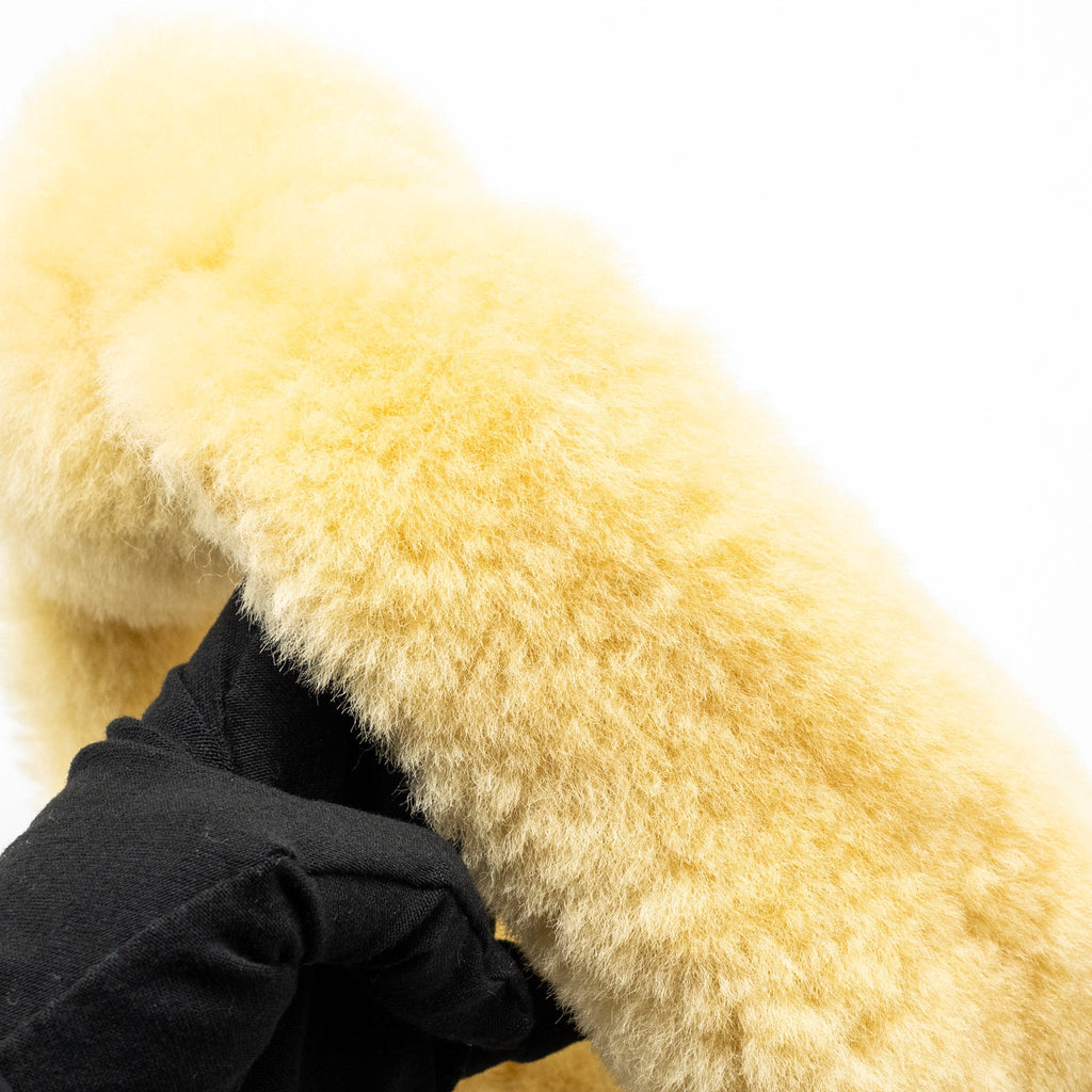 BOTTEGA VENETA MINI JODIE TEDDY SHEARLING LIGHT YELLOW