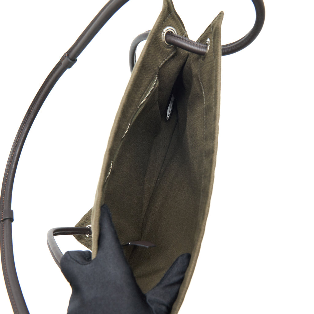 HERMES MALINE BAG KAKI/EBENE