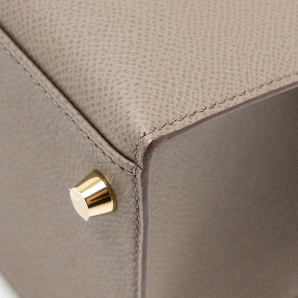 HERMES KELLY 28 EPSOM GRIS ETAIN GHW