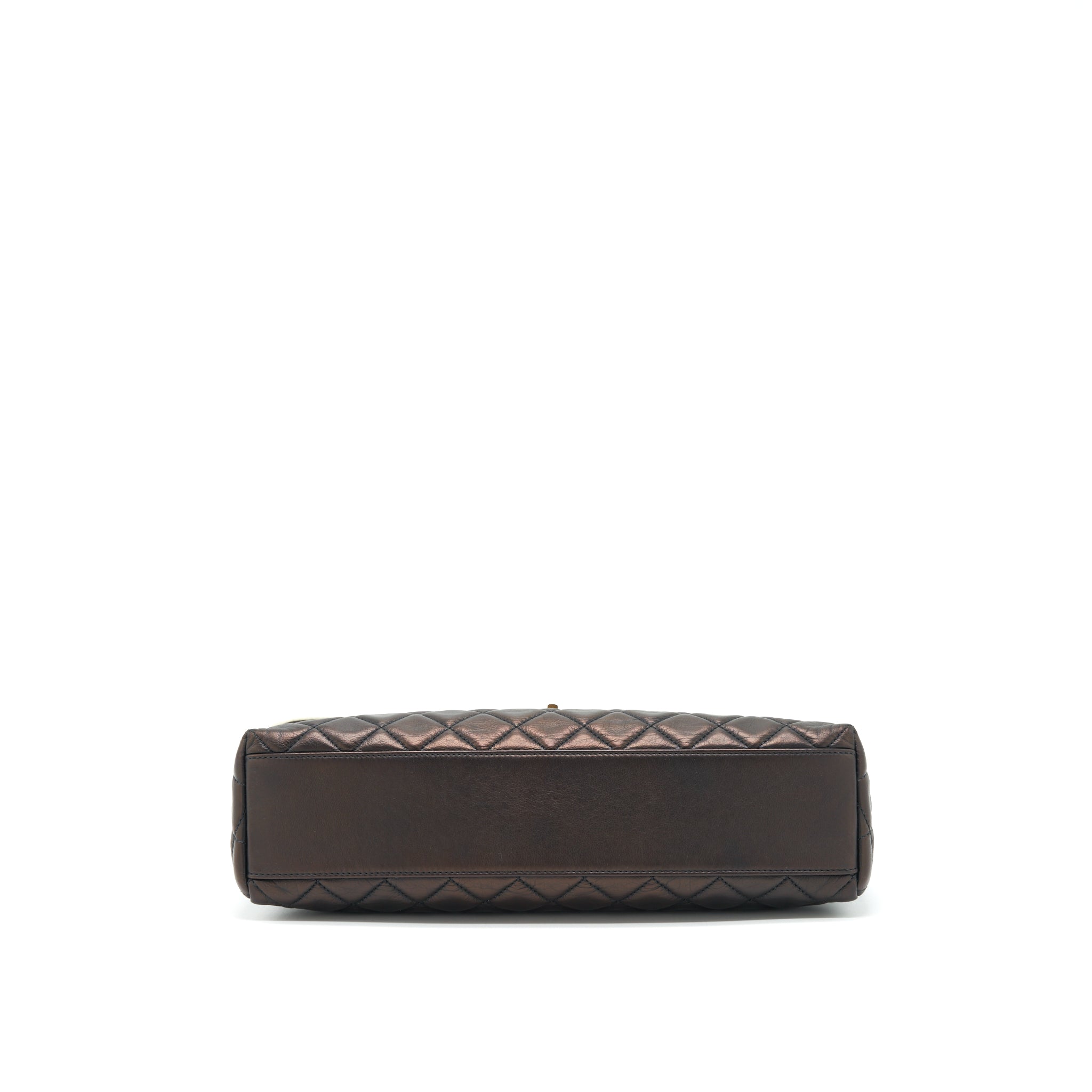 CHANEL VINTAGE SINGLE FLAP BAG LAMBSKIN DARK BROWN GHW