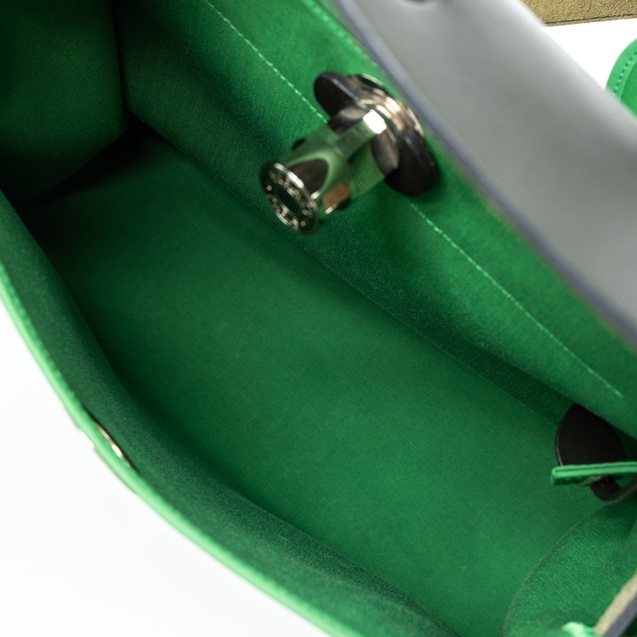 HERMES HERBAG 31 ZIP BAG CACHE HUNTER/CANVAS GREEN SHW