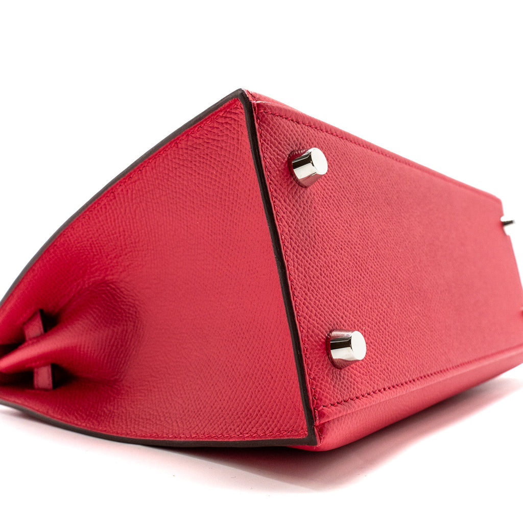 HERMES KELLY 25 SELLIER EPSOM ROSE EXTREME SHW