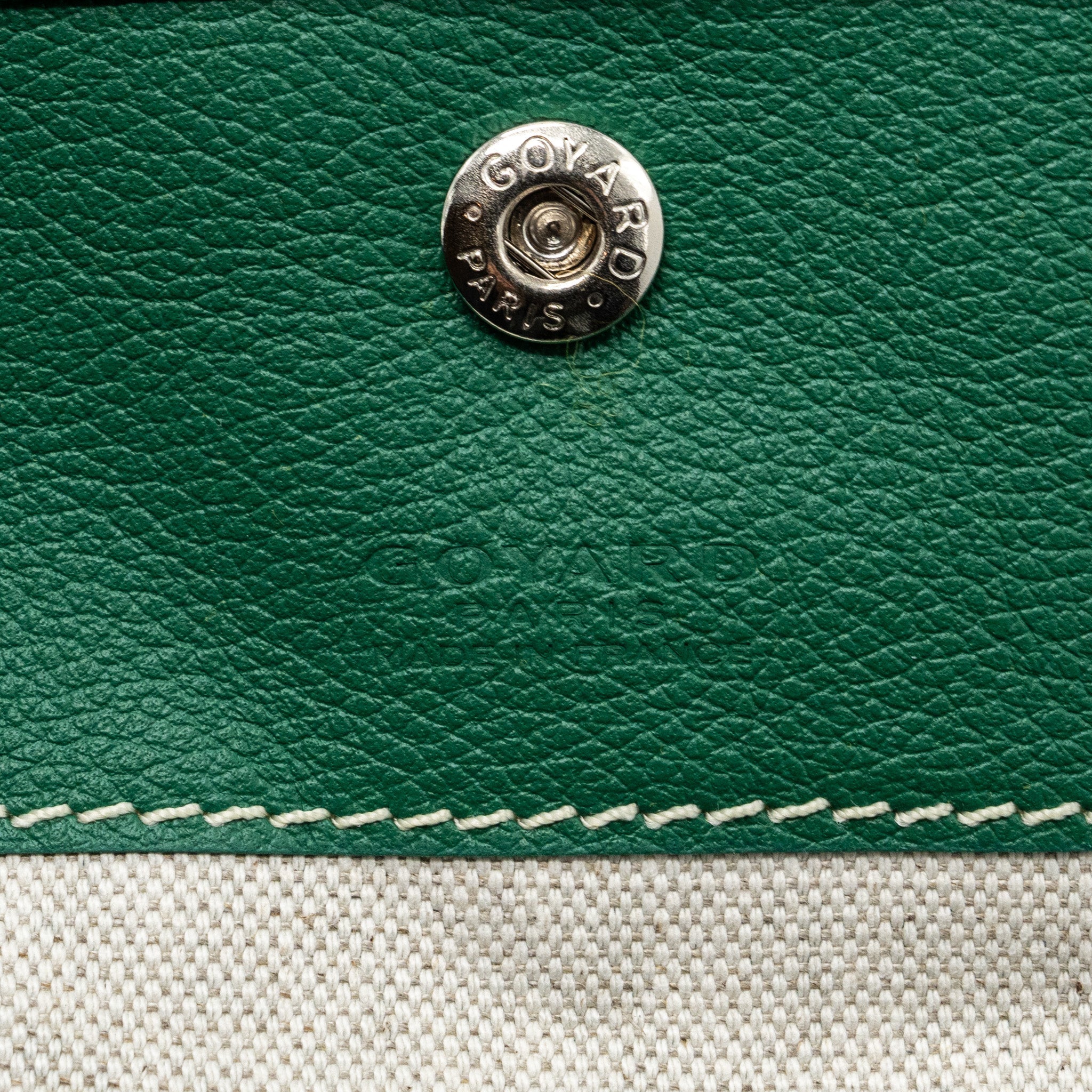 GOYARD SAINT LOUIS PM TOTE BAG GOYARDINE CANVAS GREEN / MULTICOLOURED SHW