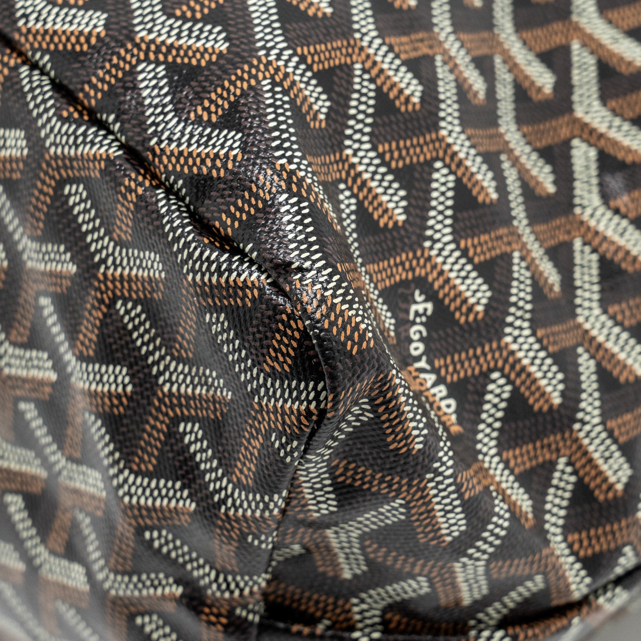 GOYARD BOHEME HOBO BAG GOYARDINE CANVAS/CALFSKIN BLACK SHW