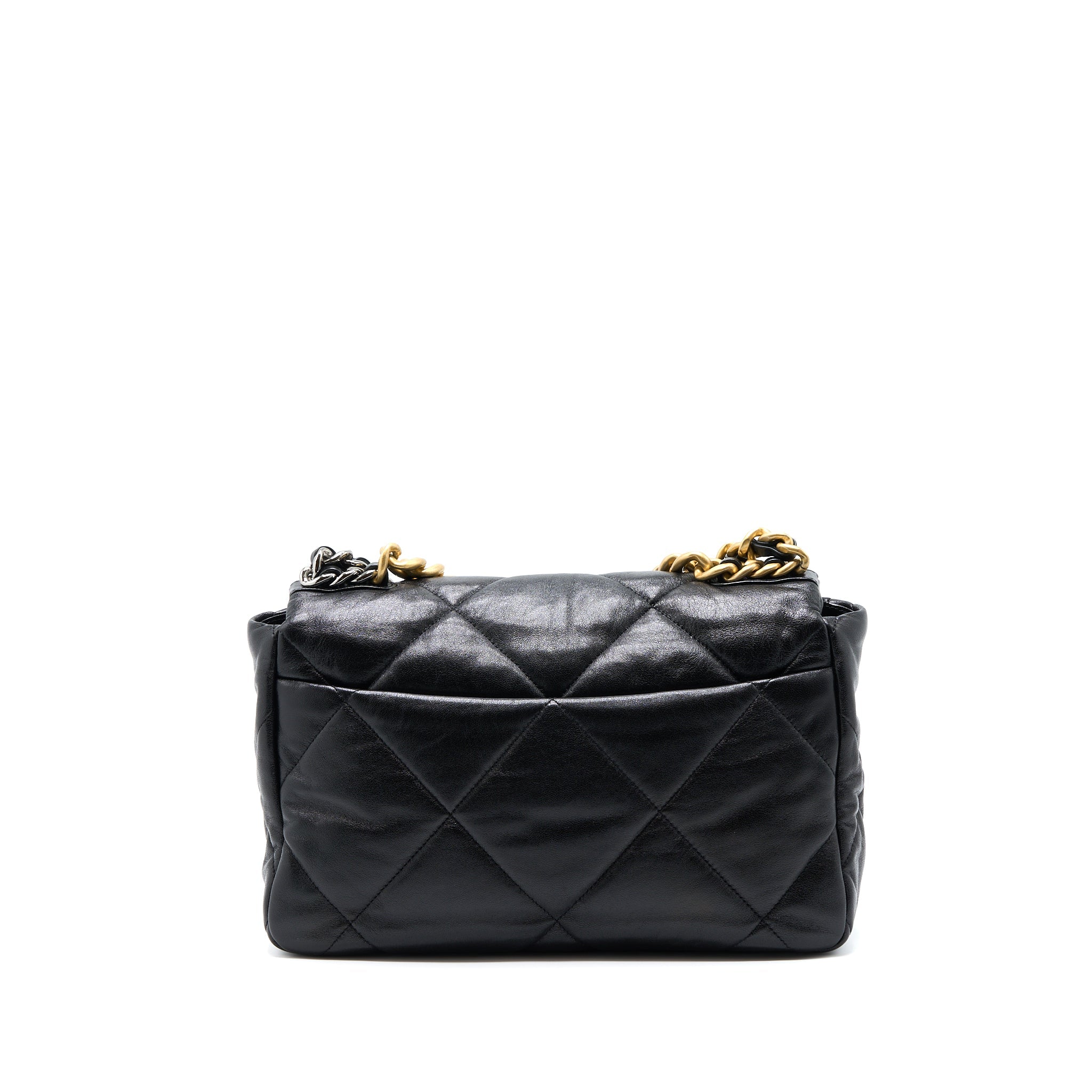 CHANEL MEDIUM 19 BAG GOATSKIN BLACK MULTICOLOUR HARDWARE