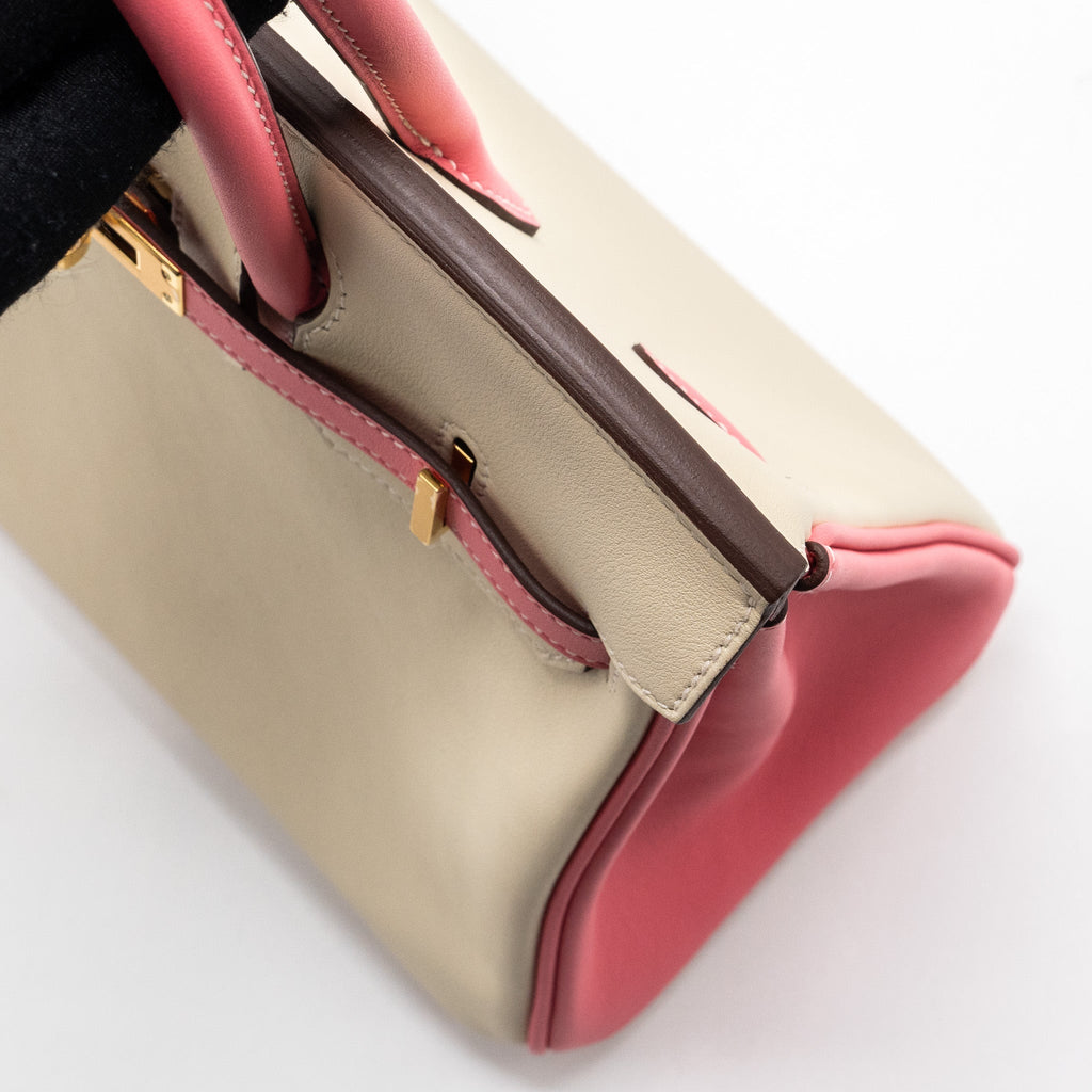 HERMES BIRKIN 25 SPECIAL ORDER SWIFT CRAIE/ ROSE AZALEE GHW