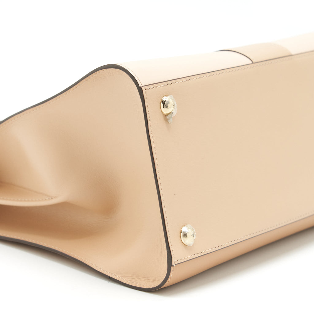 DELVAUX BRILLIANT MM BEIGE/LIGHT BEIGE BOX CALFSKIN LGHW