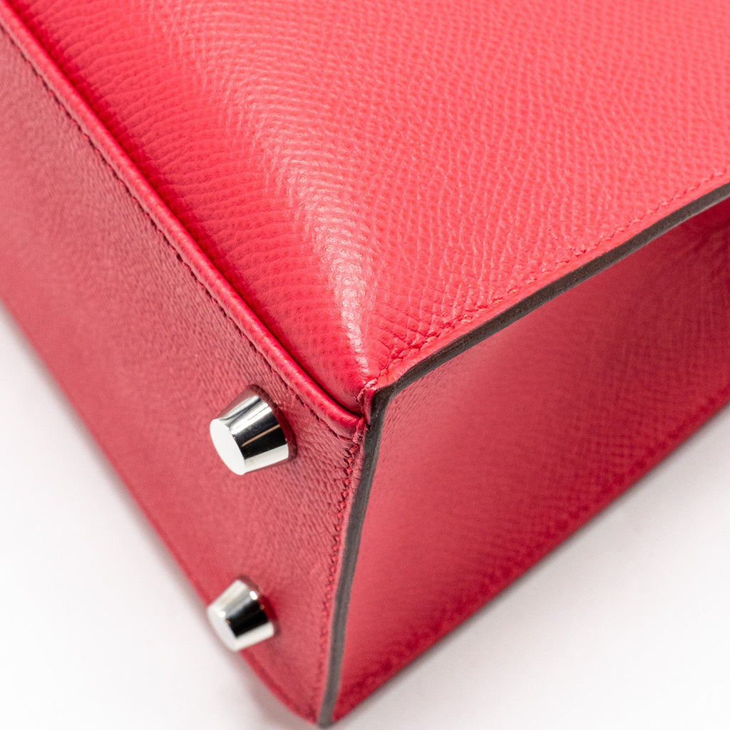 HERMES KELLY 25 SELLIER EPSOM ROSE EXTREME SHW