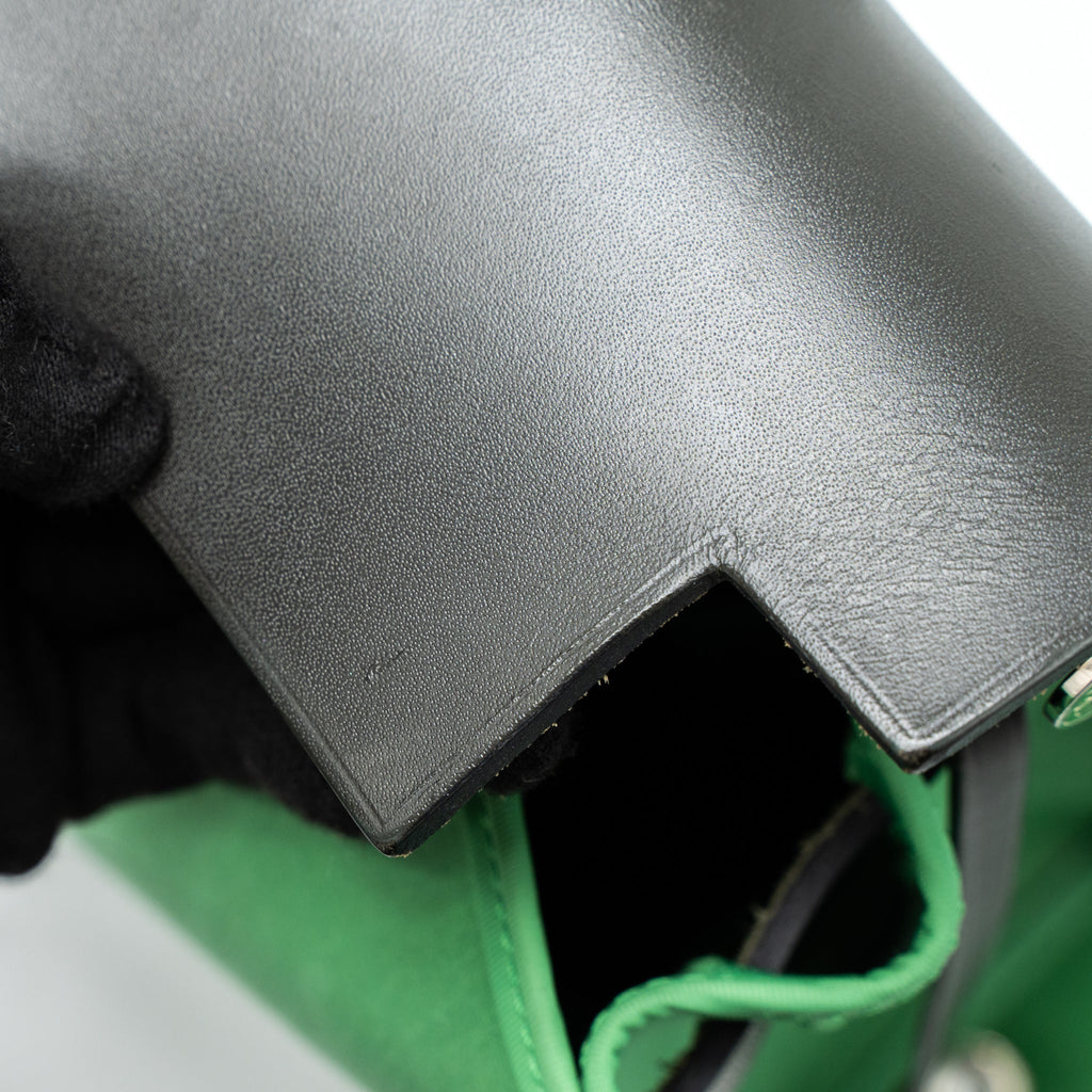 HERMES HERBAG 31 ZIP BAG CACHE HUNTER/CANVAS GREEN SHW