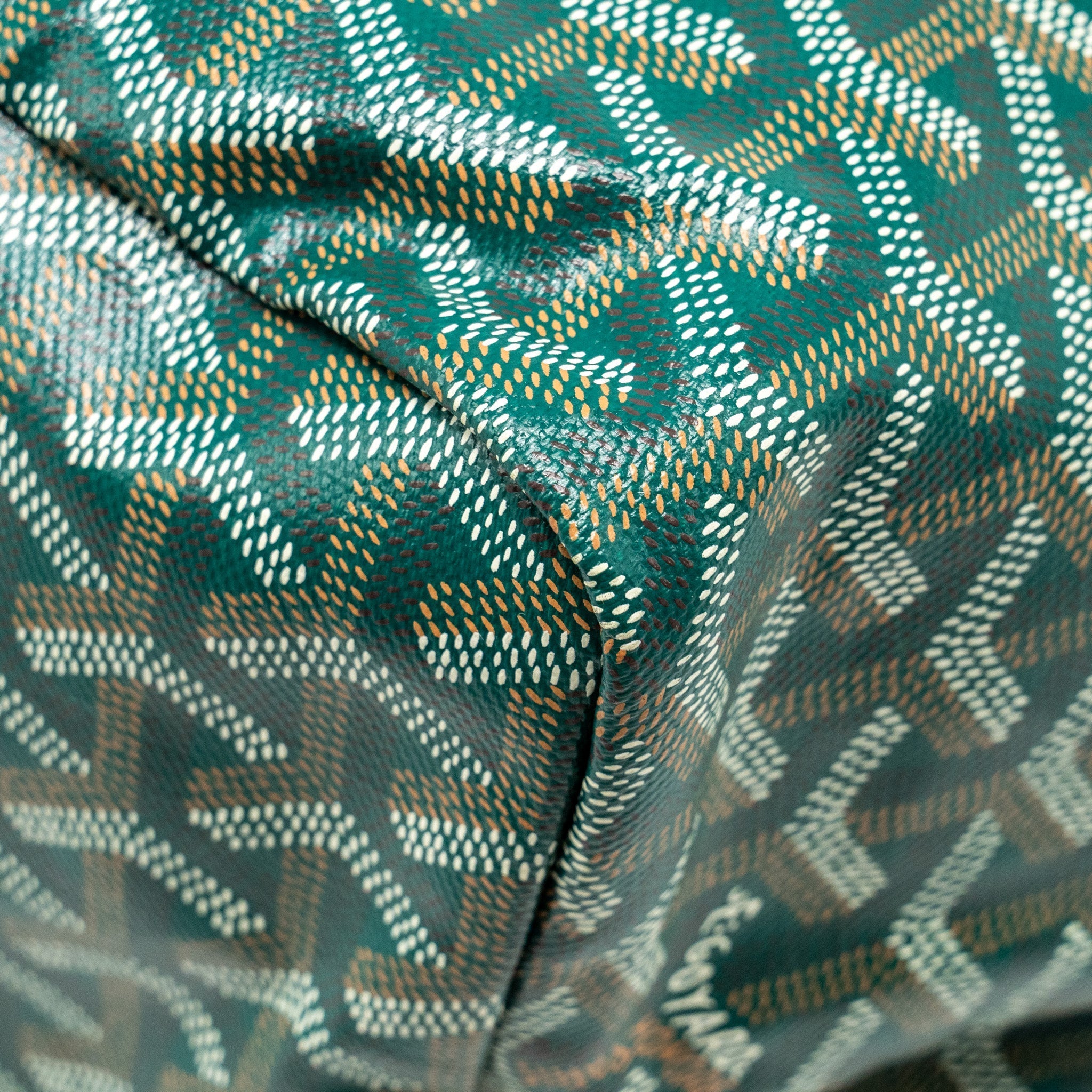 GOYARD SAINT LOUIS GM TOTE BAG CANVAS / CALFSKIN GREEN SHW