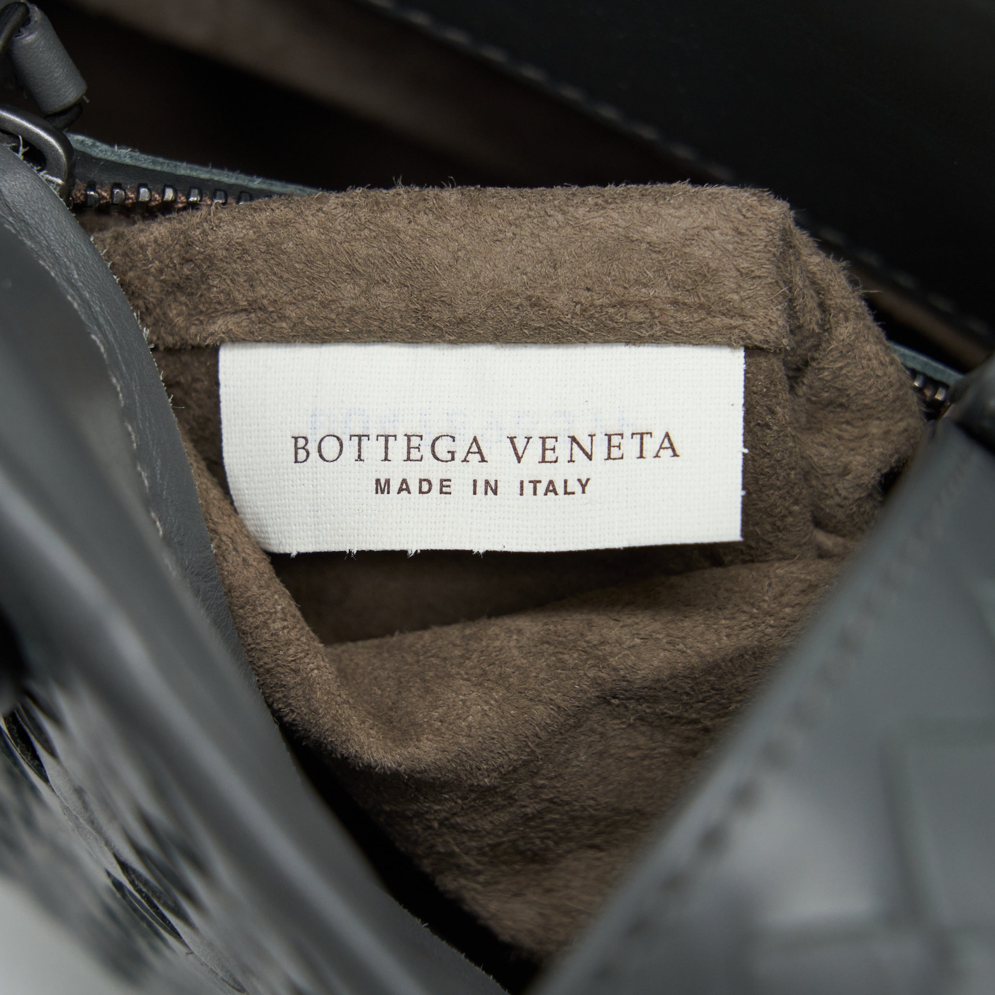 BOTTEGA VENETA ROMA TOTE BAG DARK GREY RUTHENIUM SLIVER HARDWARE