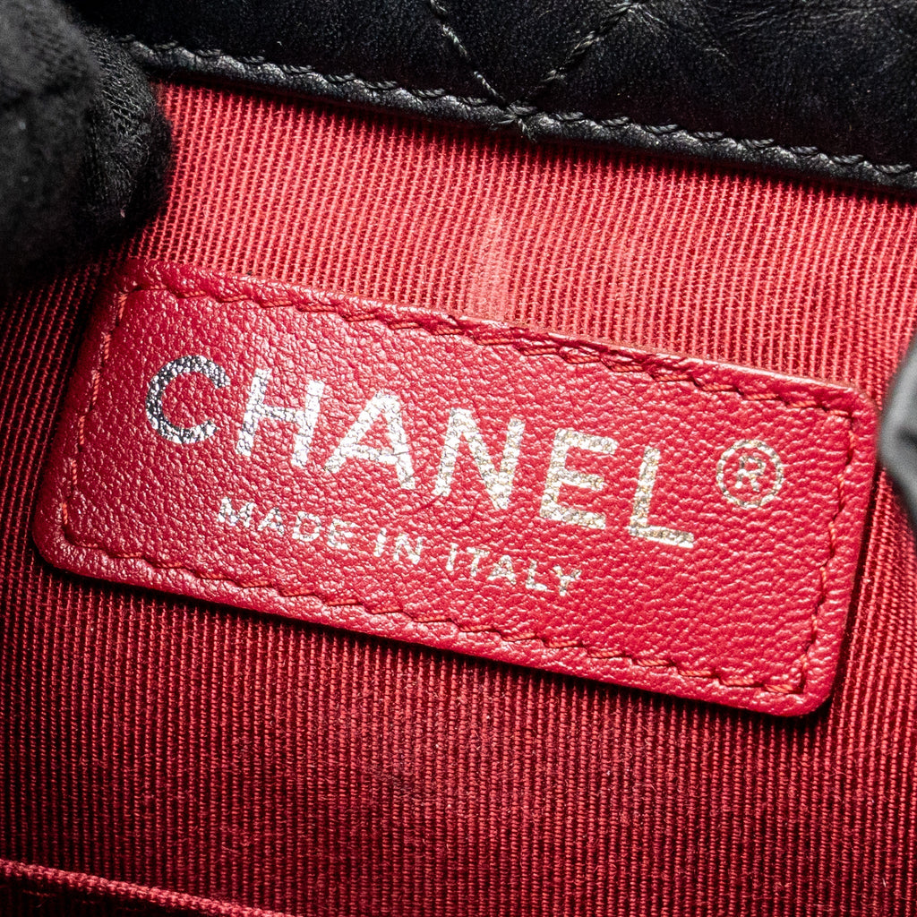 CHANEL SMALL GABRIELLE HOBO BAG AGED CALFSKIN BLACK MULTICOLOURED HARDWARE