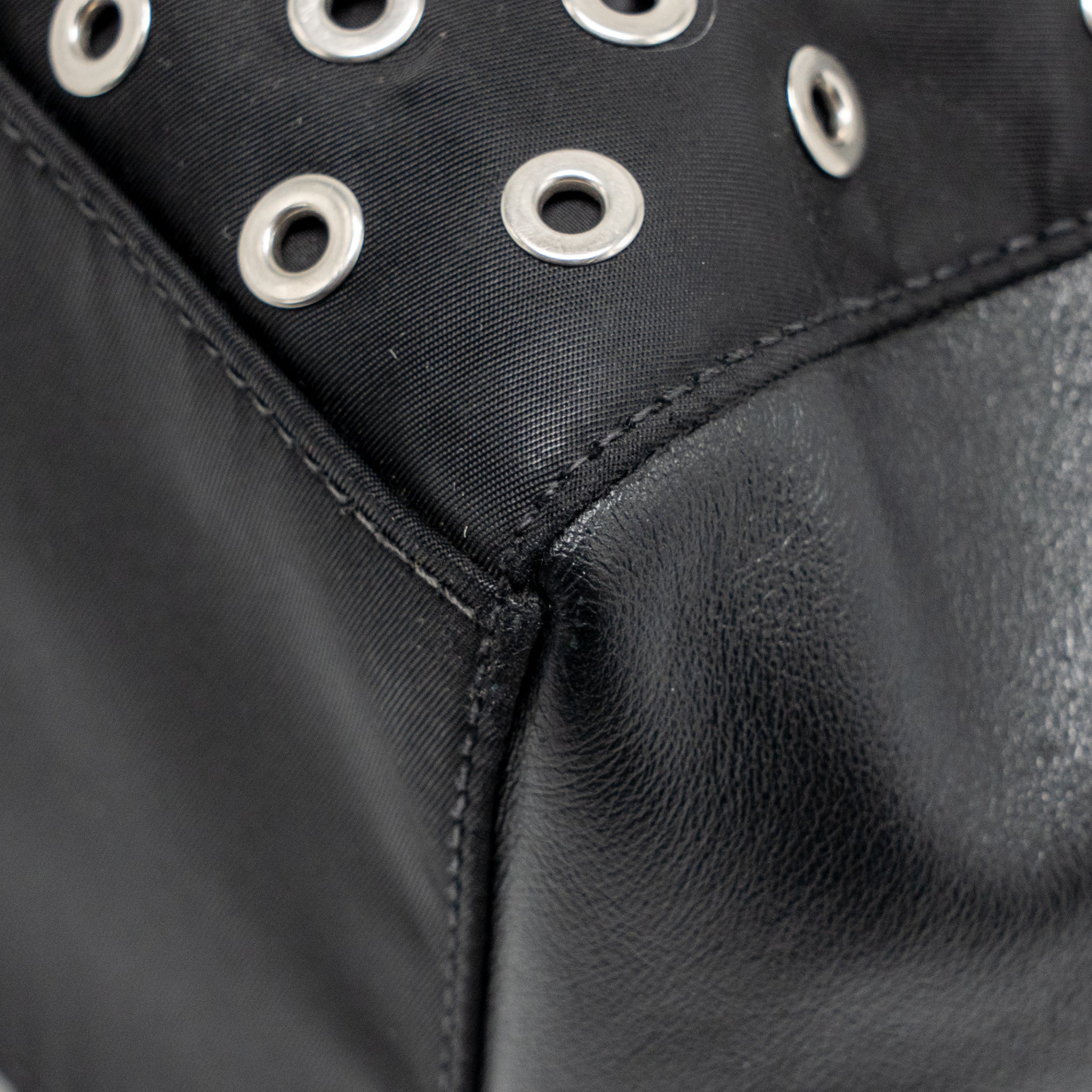 PRADA SHOULDER BAG LAMBSKIN / FABRIC BLACK SHW